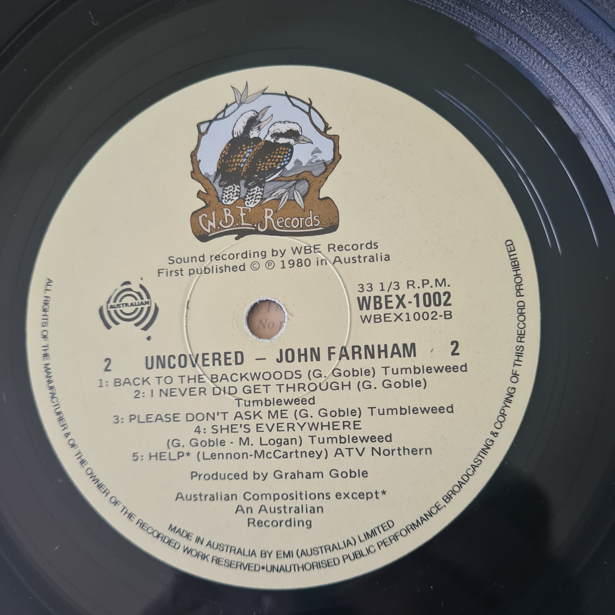 John Farnham – Uncovered - 1980 - Vinyl Record LP