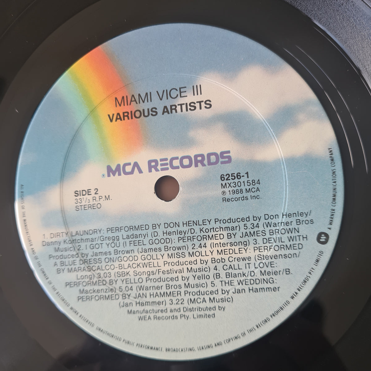 Various - Miami Vice III - 1988 - Vinyl Record LP