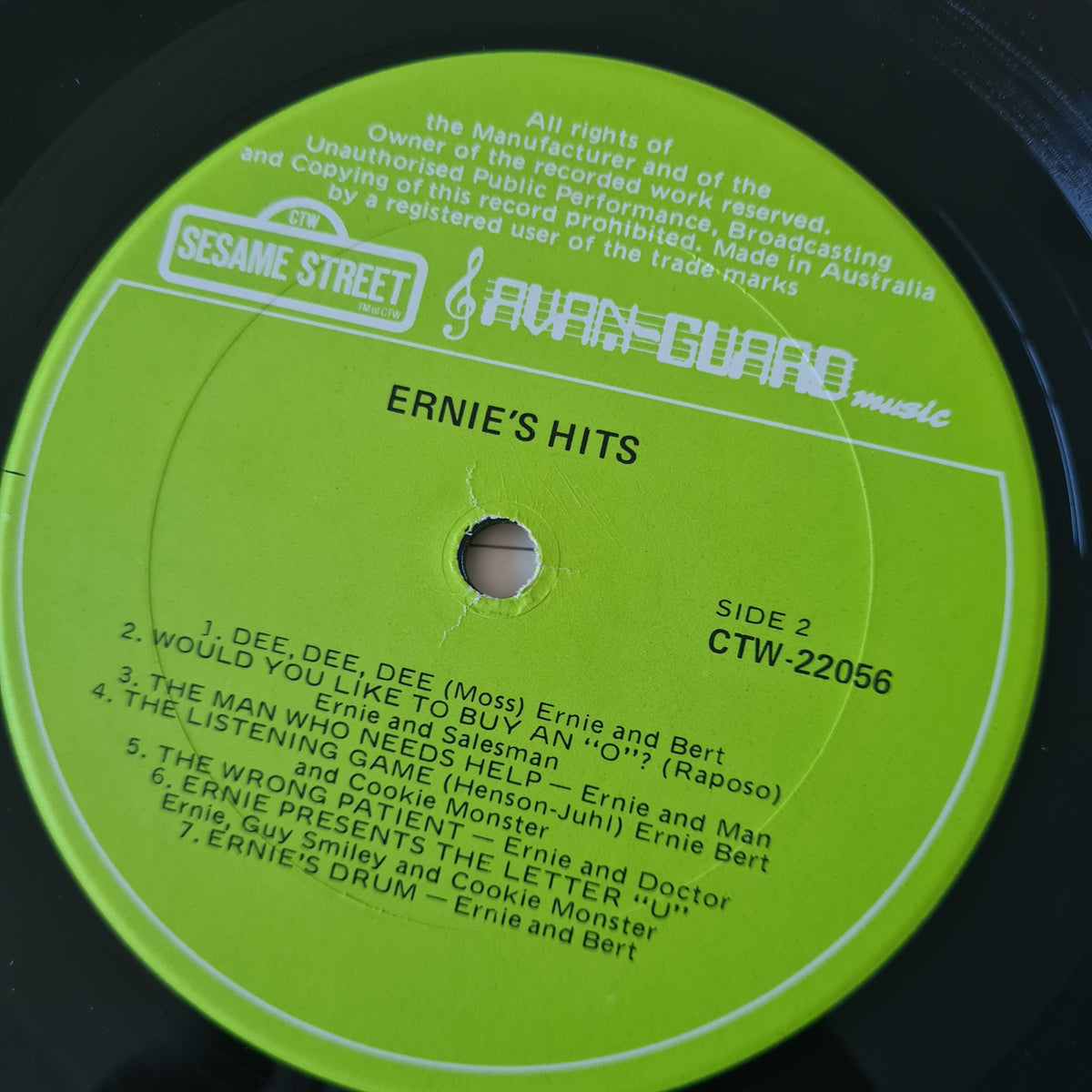 Sesame Street - Ernie's Hits - 1974 - Vinyl Record LP