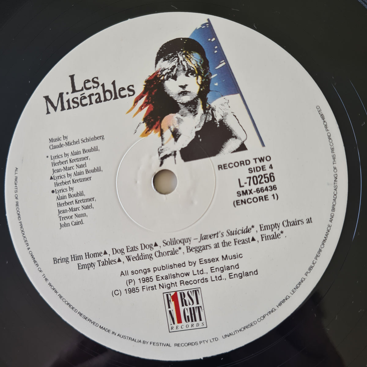 Alain Boublil And Claude-Michel Schönberg – Les Misérables: Original London Cast - 1985 - Vinyl Record 2LP - Sound Hound Records