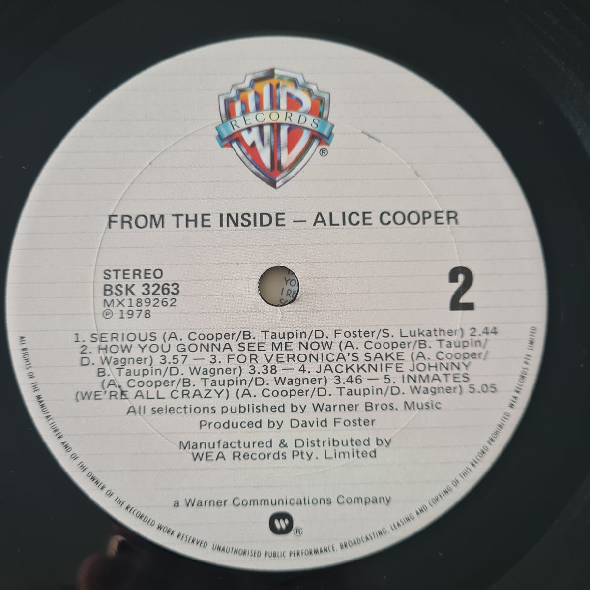 Alice Cooper – From The Inside (*SIGNED BY ALICE COOPER*) - 1978 (1st Australian Pressing with fold-out cover) - Vinyl Record LP - Sound Hound Records