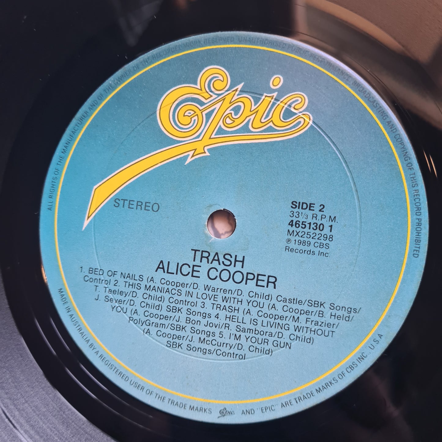 Alice Cooper – Trash - 1989 - Vinyl Record LP - Sound Hound Records