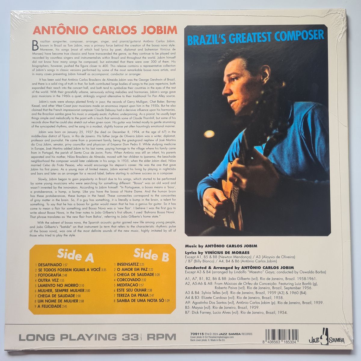 Antonio Carlos Jobim – Brazil’s Greatest Composer - 2024 - Vinyl Record LP (BRAND NEW SEALED) 🇧🇷