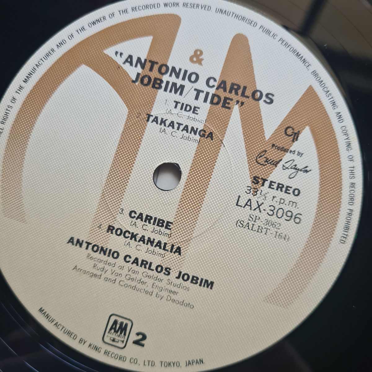 Antonio Carlos Jobim – Tide - 1970 (1976 Japanese pressing) - Vinyl Record LP 🇧🇷