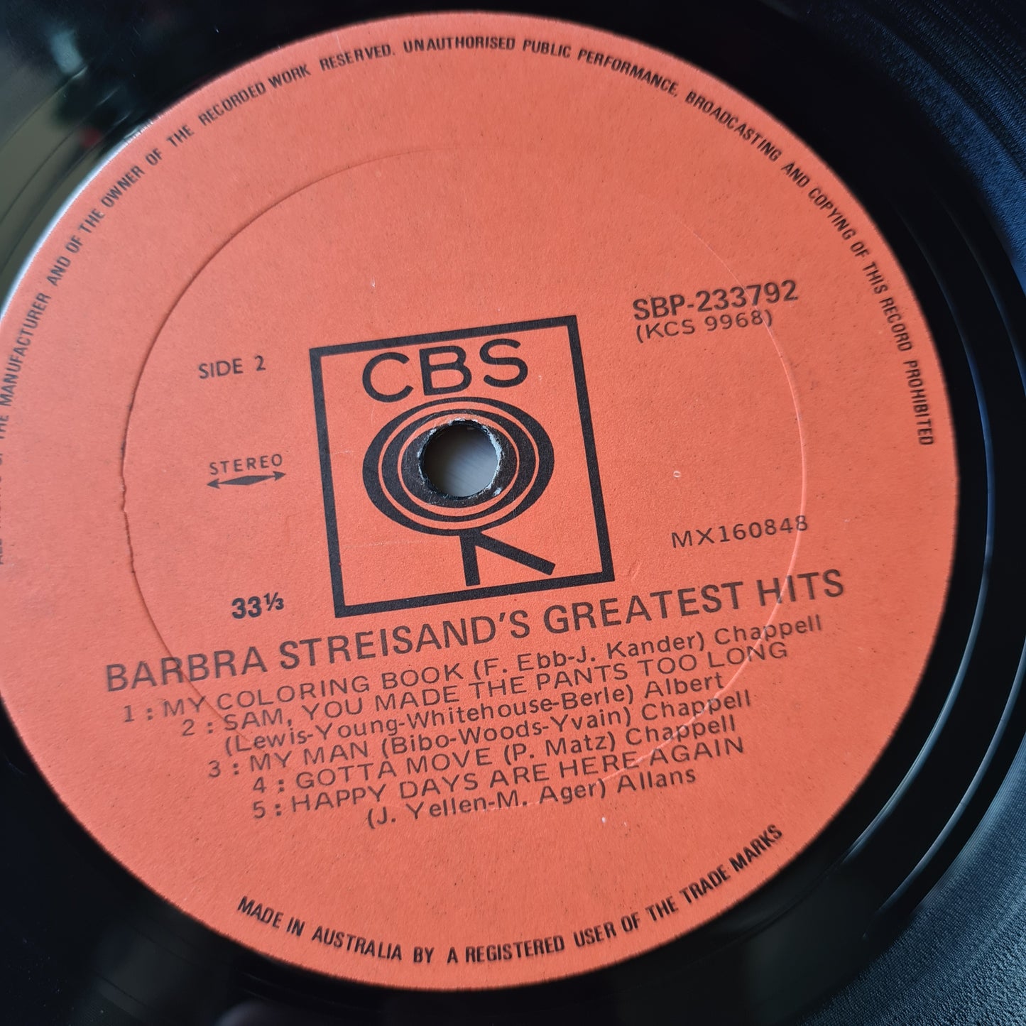 Barbara Streisand – Barbra Streisand's Greatest Hits - 1970 - Vinyl Record LP - Sound Hound Records