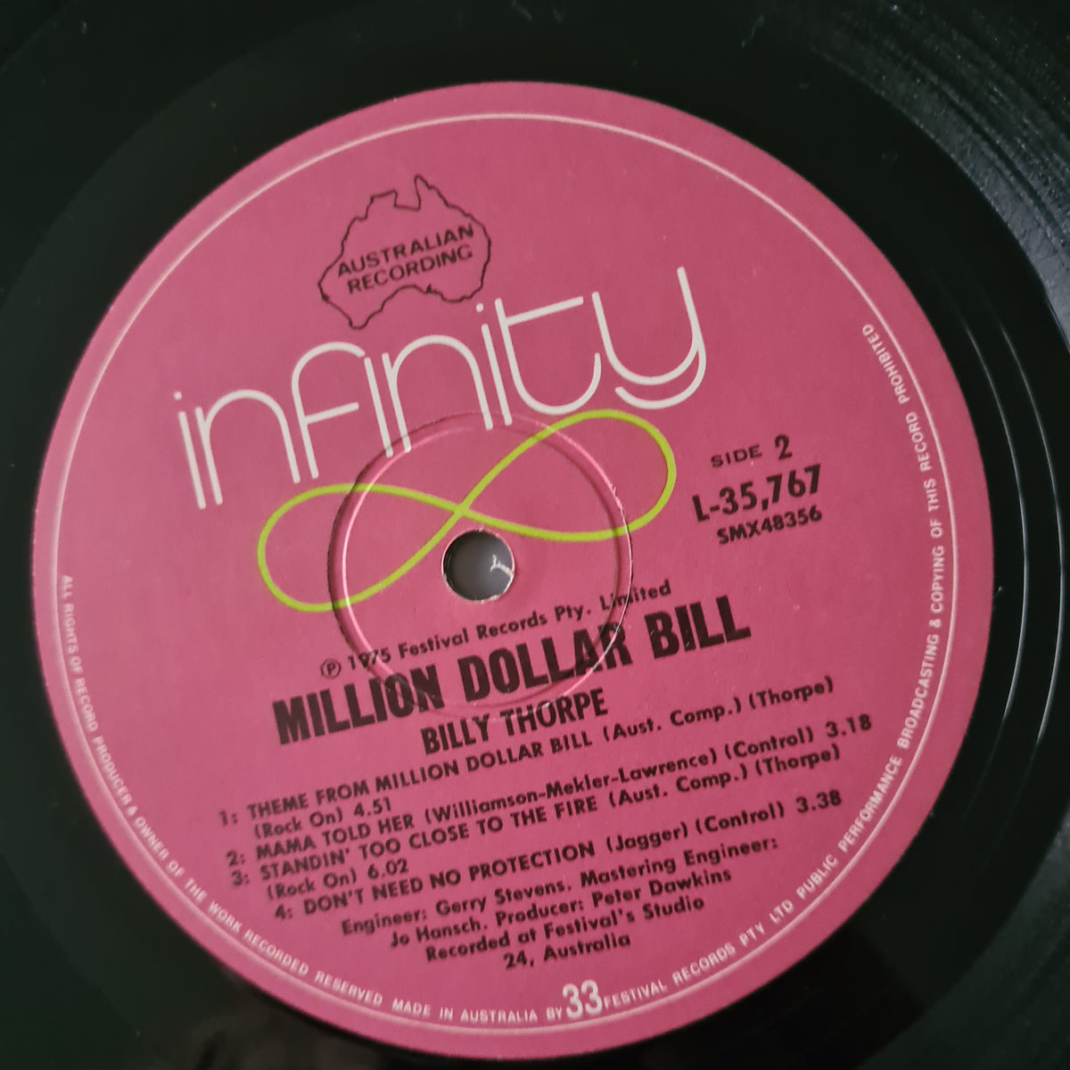 Billy Thorpe – Million Dollar Bill - 1975 - Vinyl Record LP (near mint) - Sound Hound Records