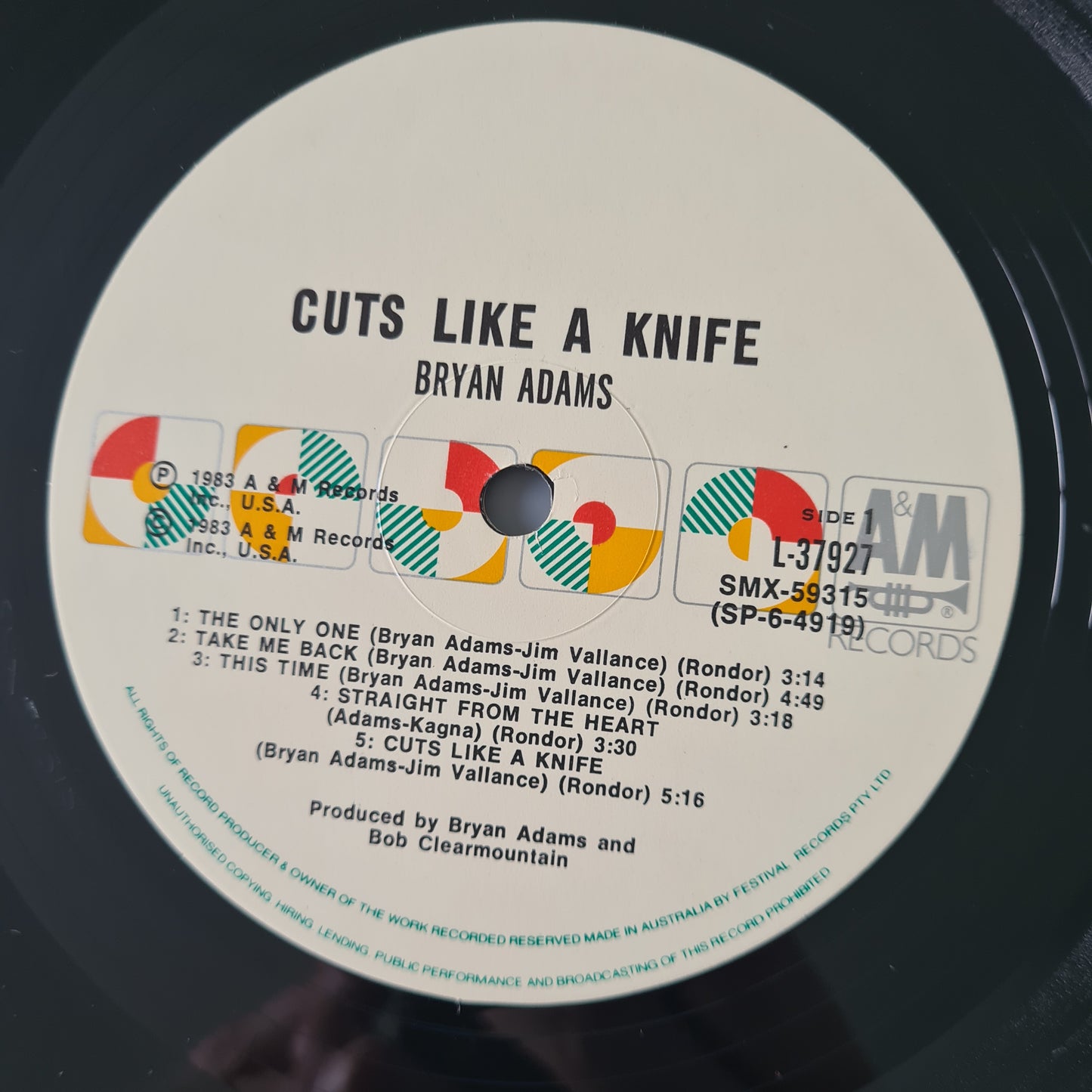 Bryan Adams – Cuts Like A Knife - 1983 - Vinyl Record LP - Sound Hound Records
