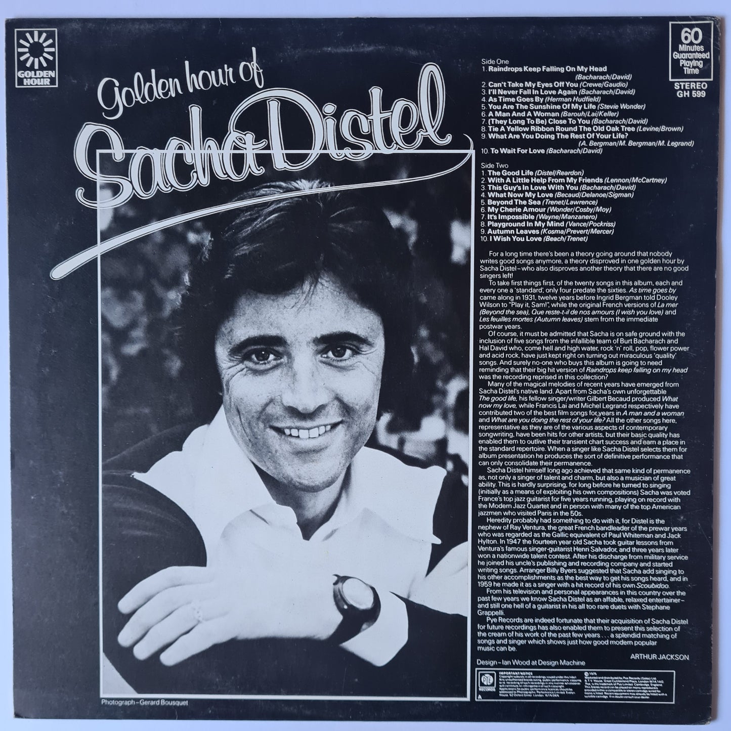 CLEARANCE STOCK! - SACHA DISTEL - VINYL RECORD LP - Sound Hound Records