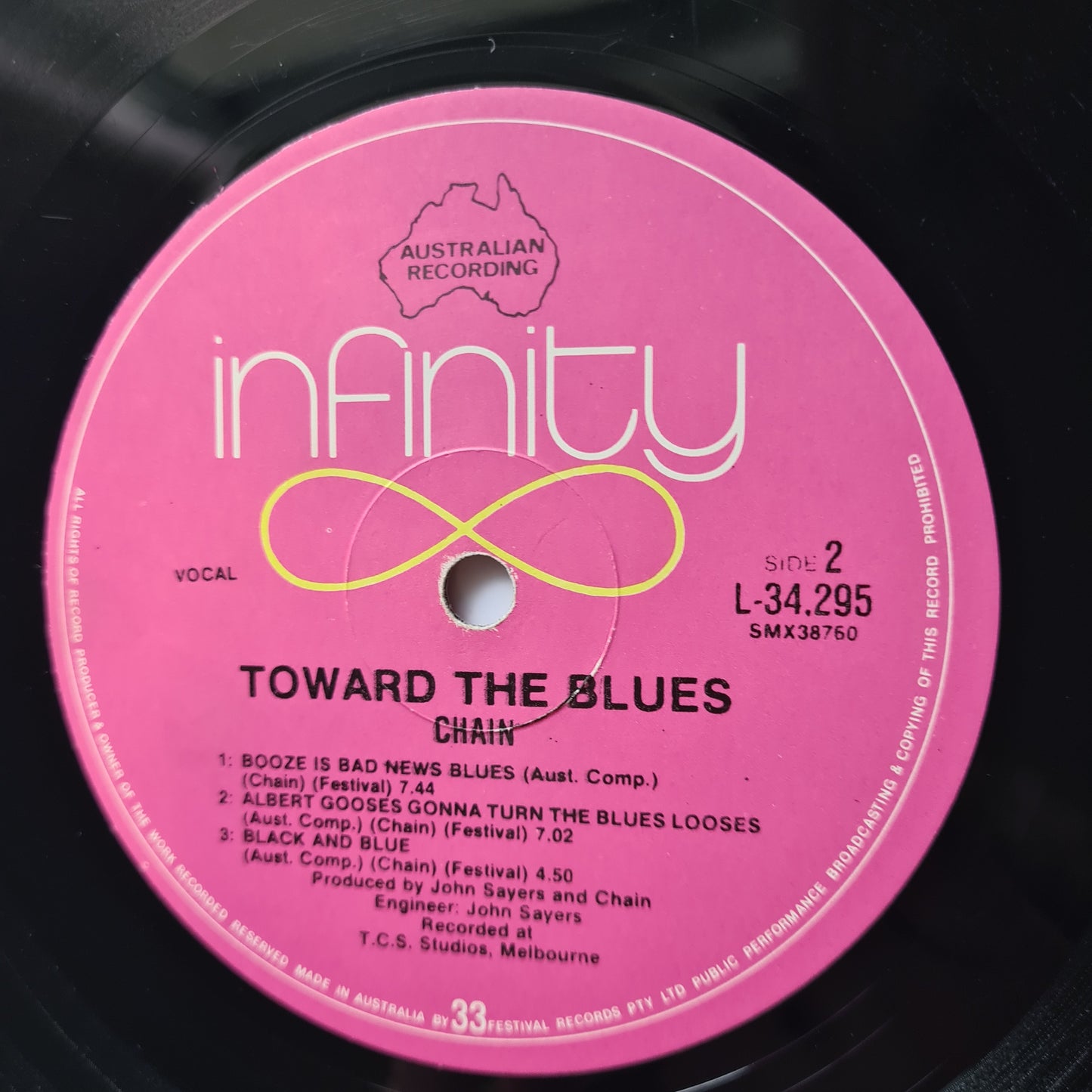 Chain – Toward The Blues - 1971 - Vinyl Record LP (OZ Rock Classic) Gatefold *RARE* - Sound Hound Records