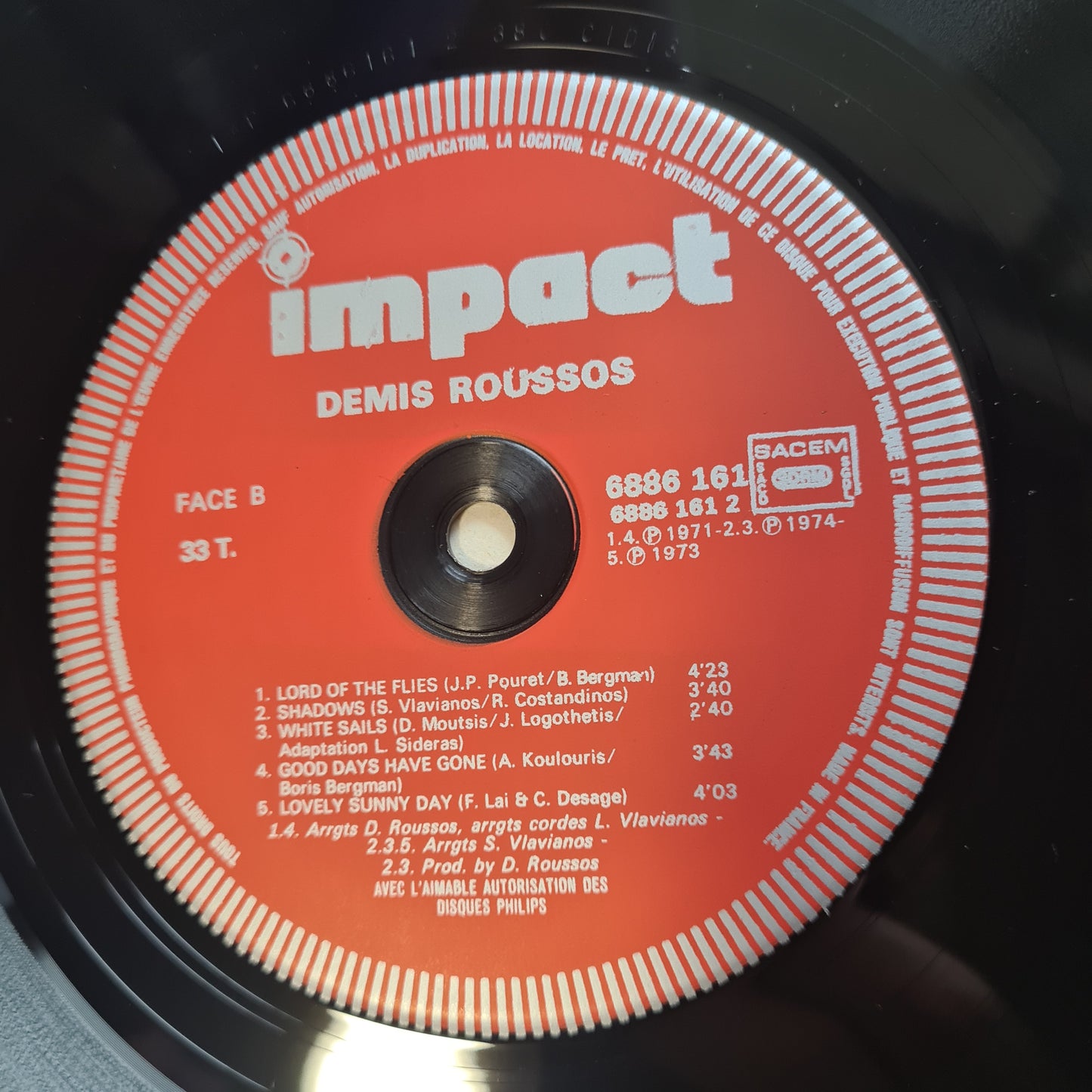 Demis Roussos – Demis Roussos - 1977 - Vinyl Record LP - Sound Hound Records