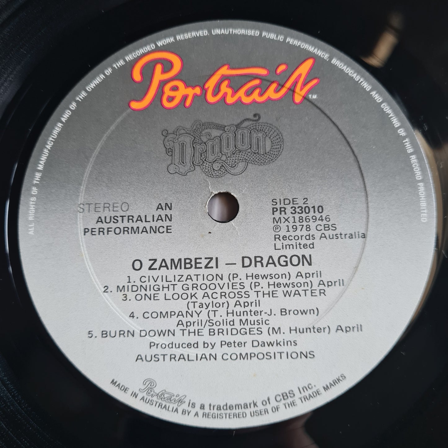Dragon – Ozambezi - 1978 - Vinyl Record LP - Sound Hound Records