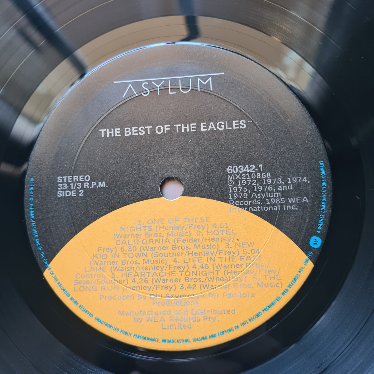 Eagles – The Best Of Eagles - 1985 - Vinyl Record LP - Sound Hound Records