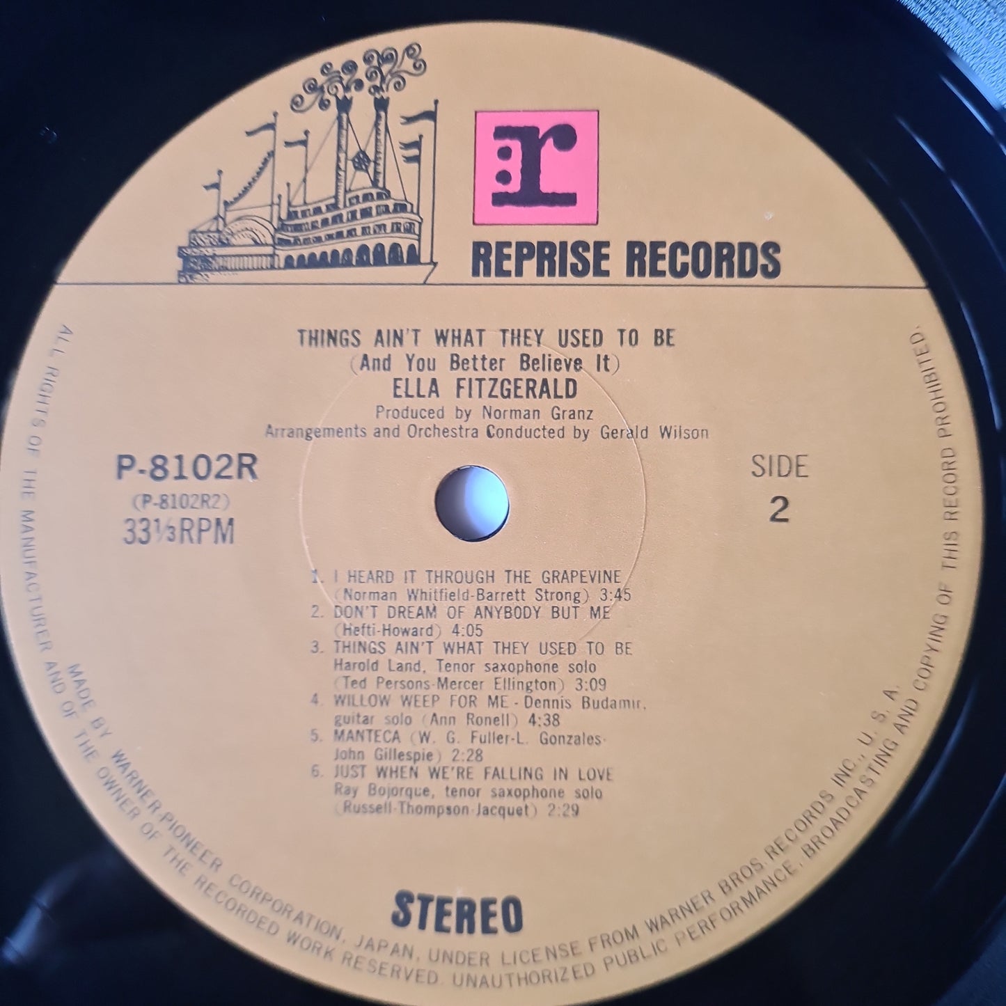 Ella Fitzgerald – Things Ain't What They Used To Be (And You Better Believe It) - 1971 Pressing - Vinyl Record LP - Sound Hound Records
