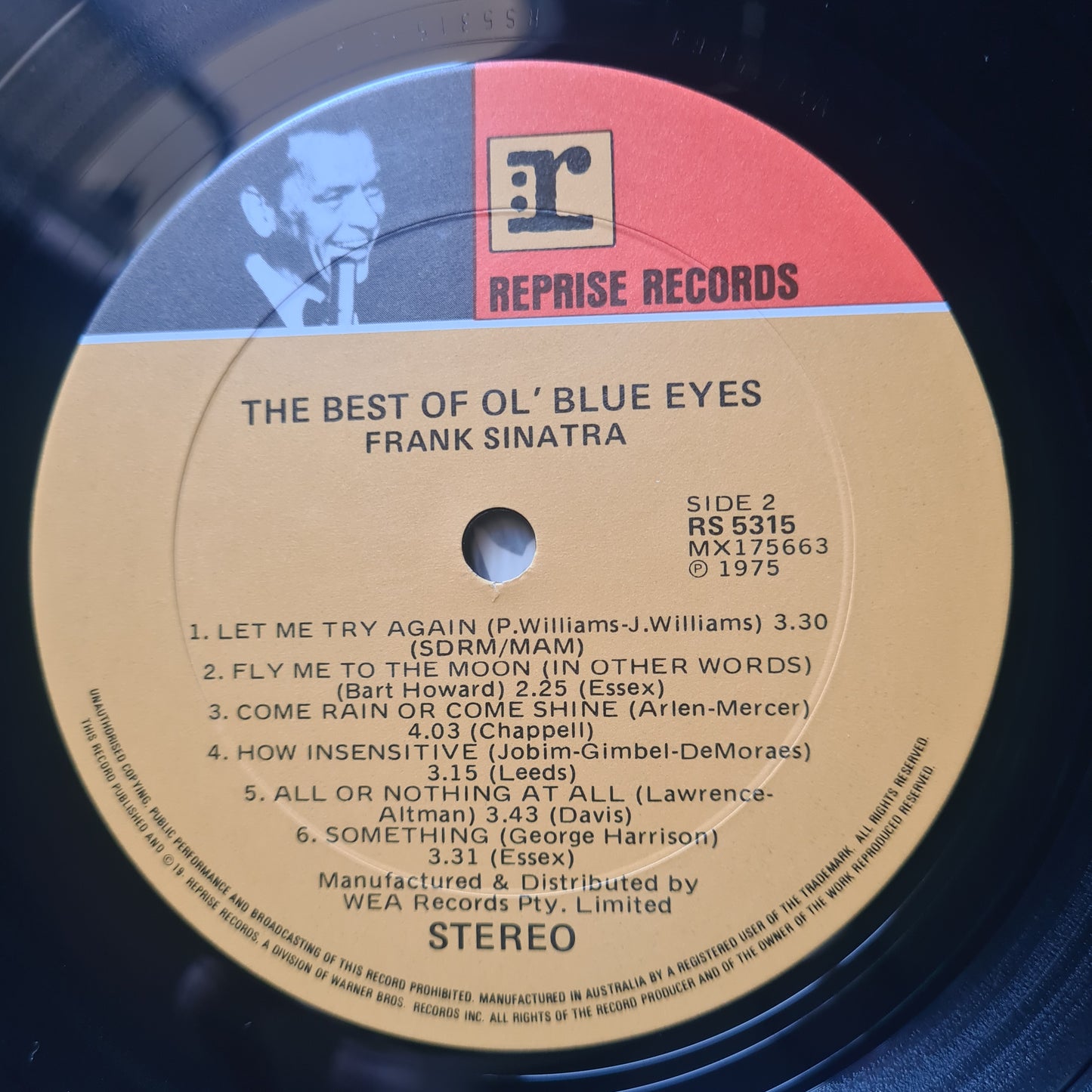Frank Sinatra – Best Of Ol' Blue Eyes - 1975 - Vinyl Record LP (near mint) - Sound Hound Records