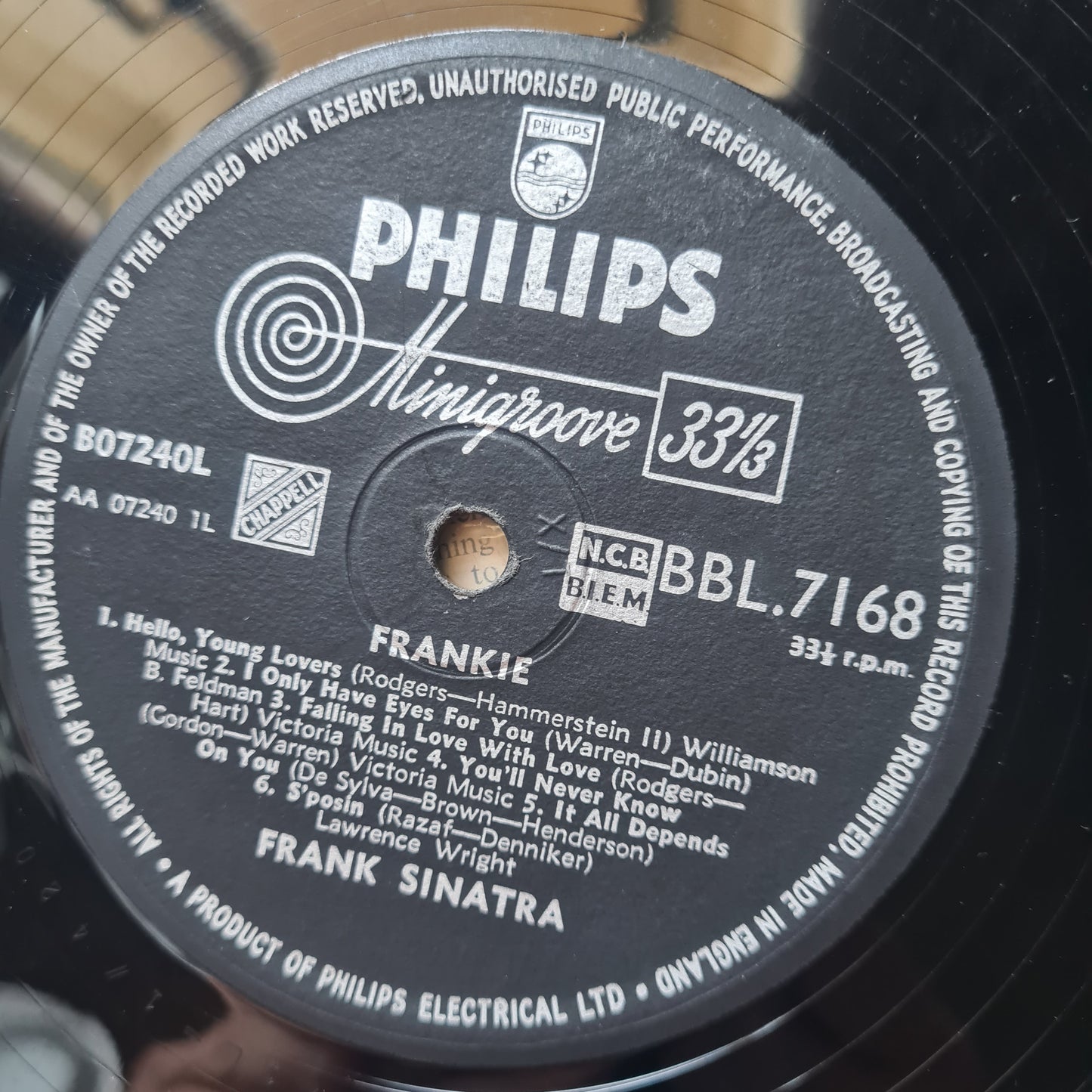 Frank Sinatra – Frankie - 1957 - Vinyl Record LP - Sound Hound Records