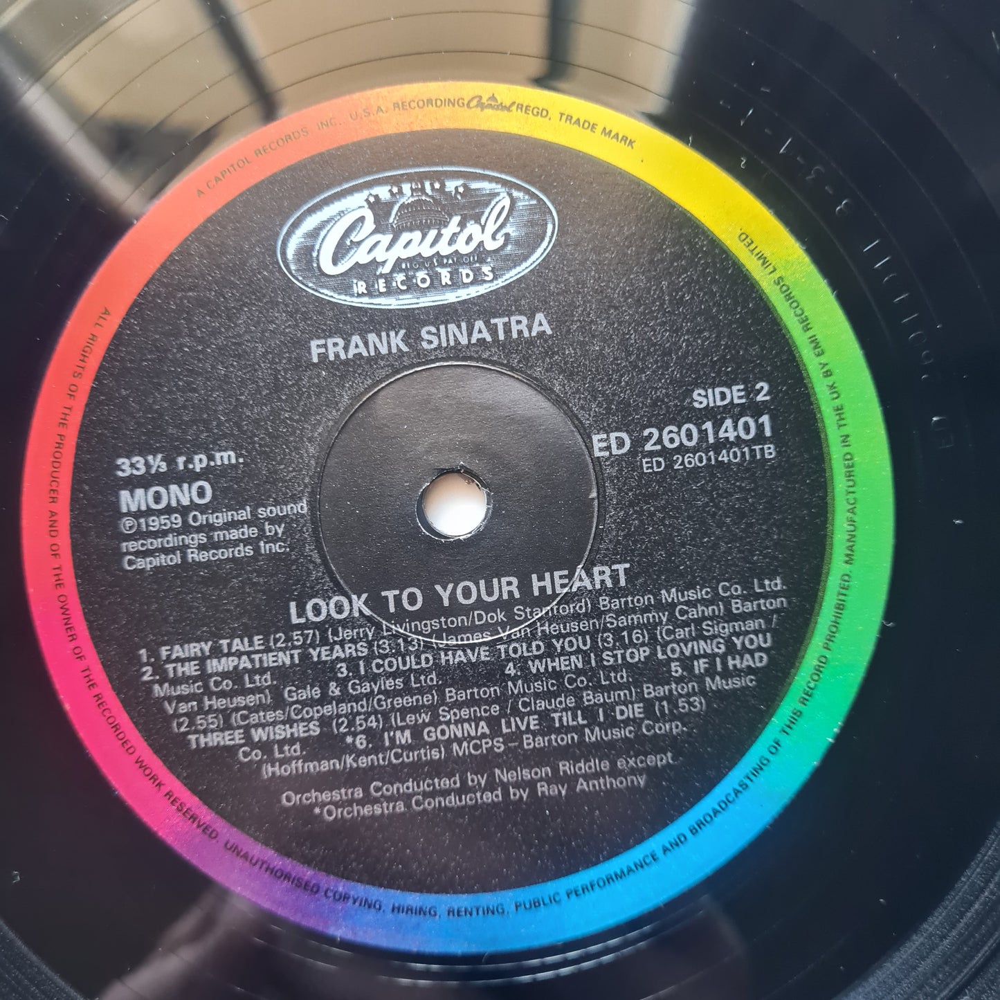 Frank Sinatra – Look To Your Heart - 1959 (1984 UK Pressing) - Vinyl Record LP - Sound Hound Records