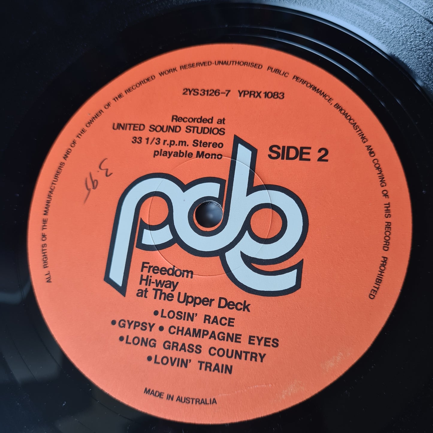 Freedom Hi-Way – At The Upper Deck: In Harpoon Harry's Tavern Sydney - 1973 - Vinyl Record LP - Sound Hound Records