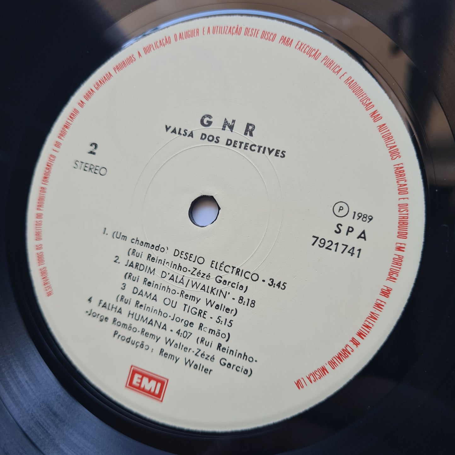 GNR – Valsa Dos Detectives - 1989 (Portuguese Pressing) - Vinyl Record LP - Sound Hound Records