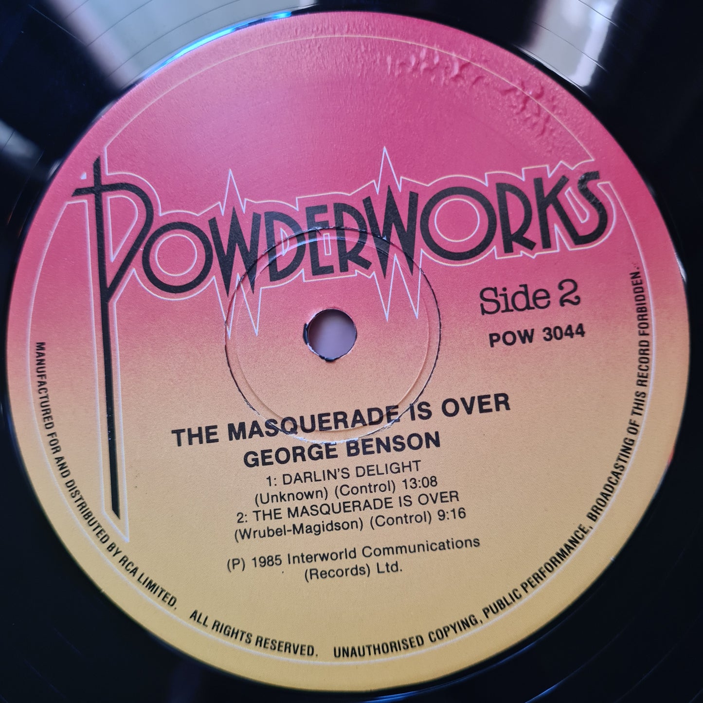 George Benson – The Masquerade Is Over - 1985 - Vinyl Record LP - Sound Hound Records