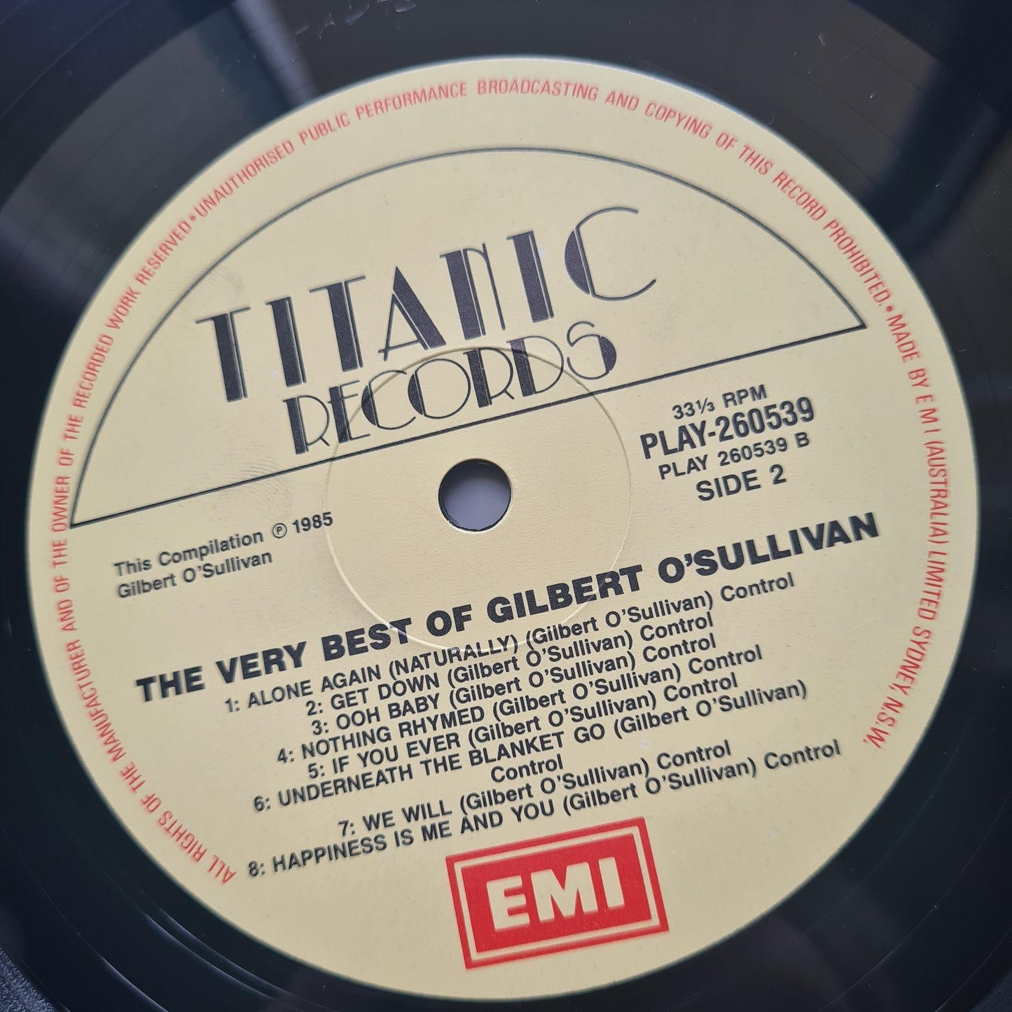 Gilbert O'Sullivan – The Very Best Of Gilbert O'Sullivan - 1985 - Vinyl Record LP - Sound Hound Records