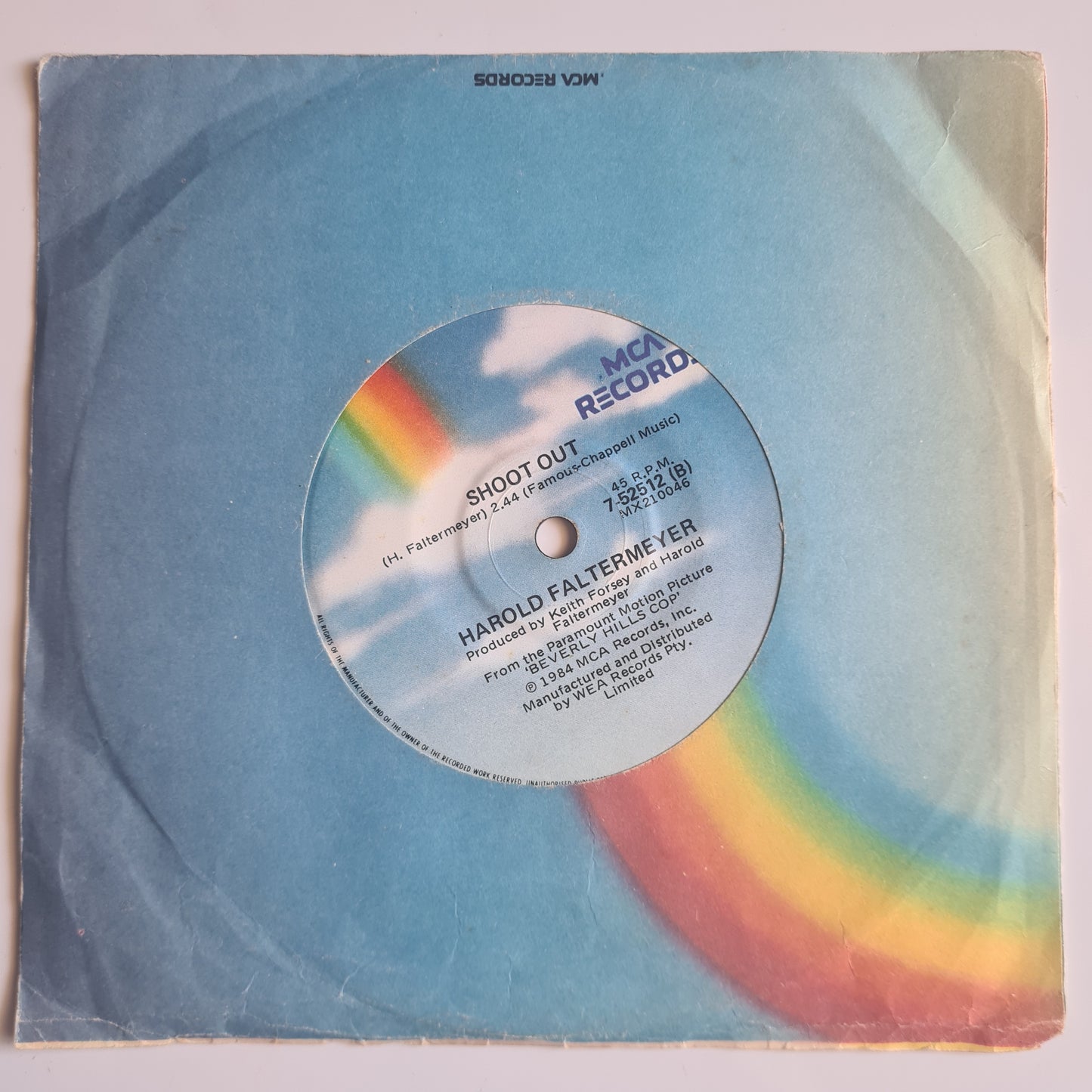 Glenn Frey (Eagles) - The Heat Is On (Beverly Hills Cop) - 1985 - Vinyl Record 7" Single - 45 RPM - Sound Hound Records