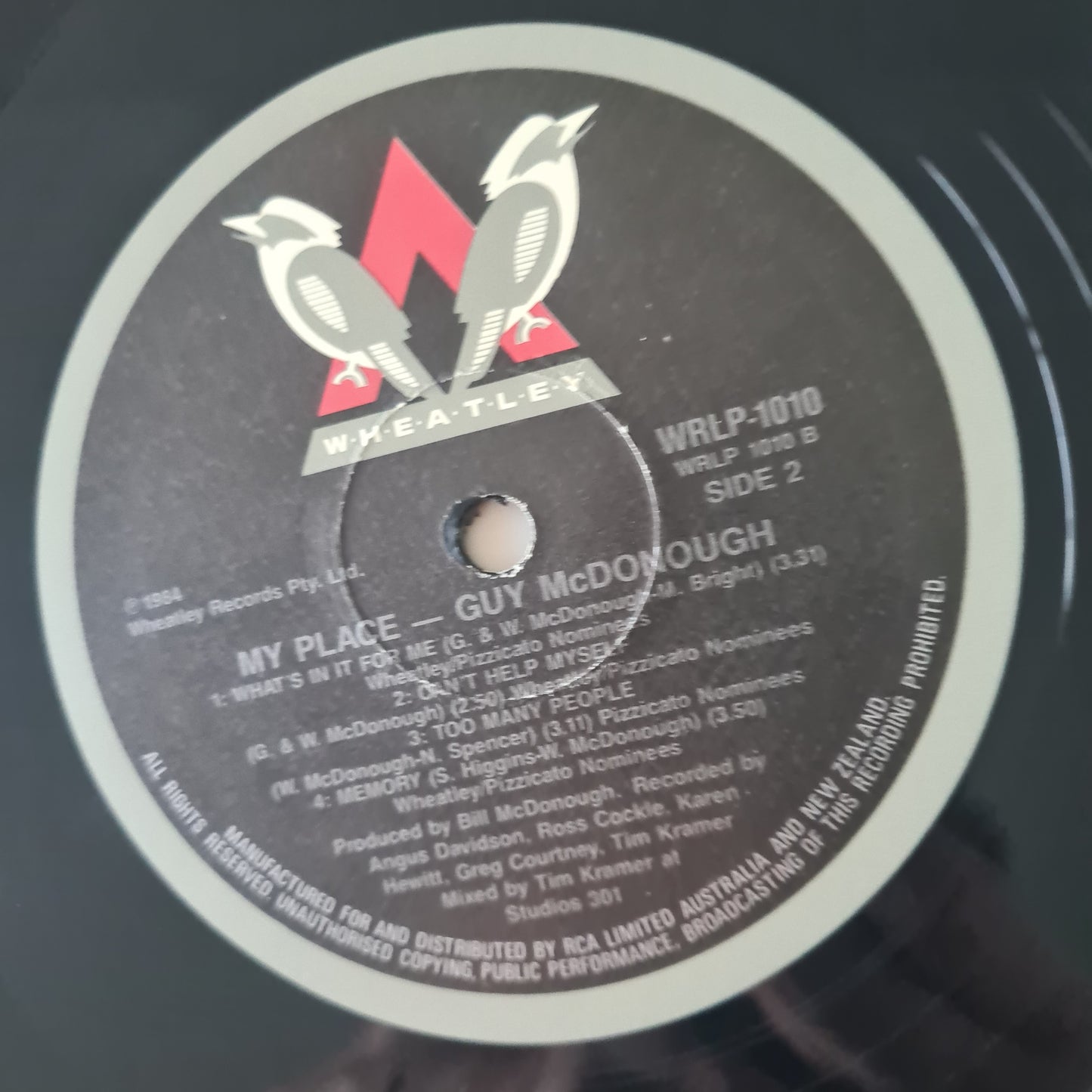 Guy McDonough (Australian Crawl) – My Place - 1984 - Vinyl Record LP - Sound Hound Records