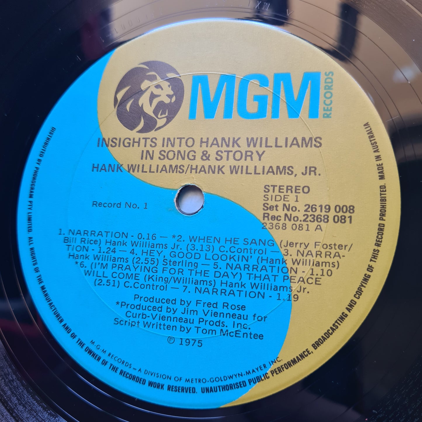 Hank Williams, Hank Williams Jr. – Insights Into Hank Williams In Song And Story - 1974 - Vinyl Record 2LP - Sound Hound Records