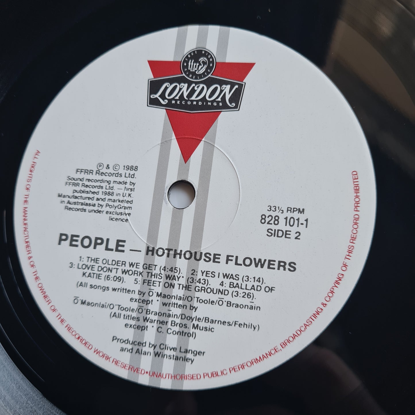 Hothouse Flowers – People - 1988 - Vinyl Record LP - Sound Hound Records