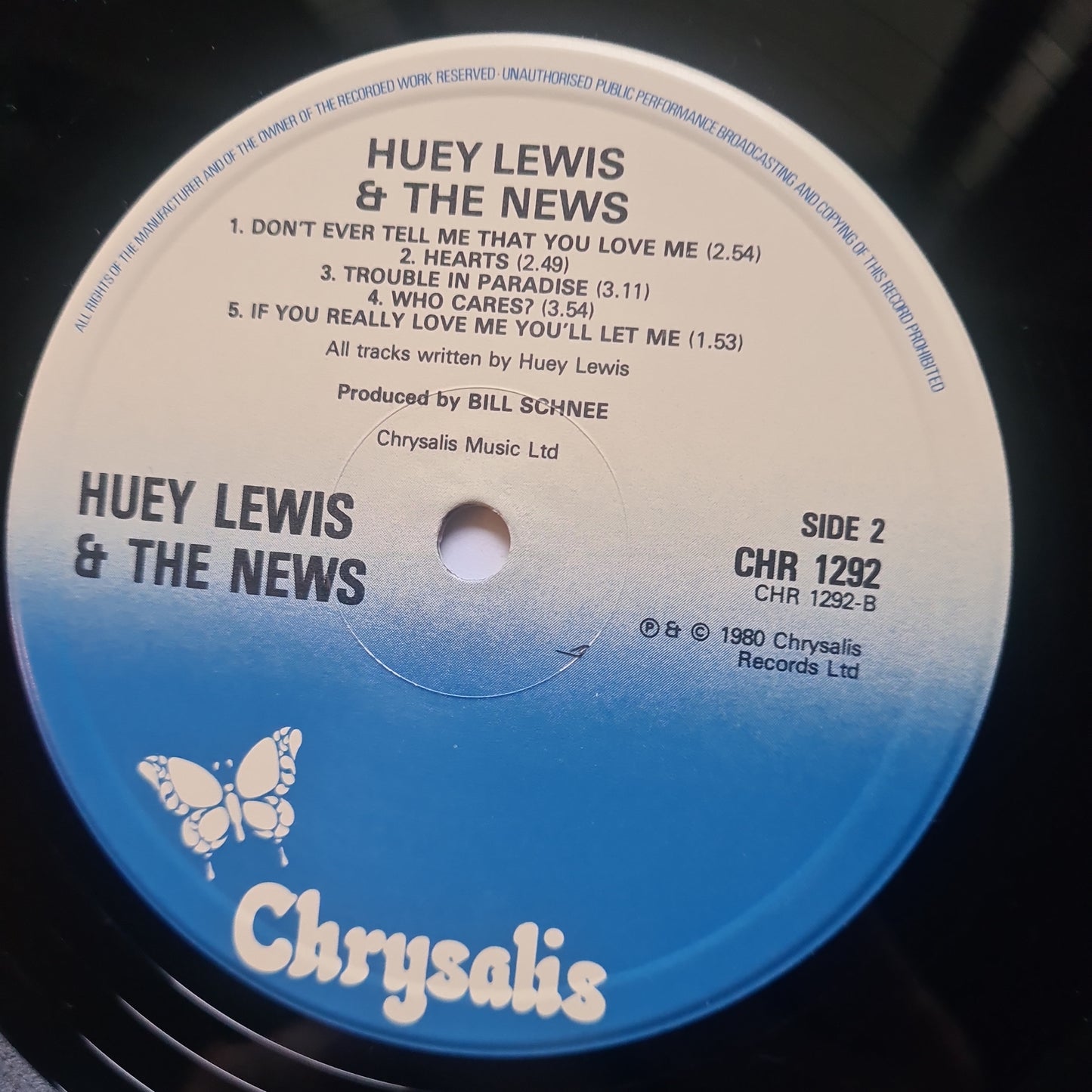 Huey Lewis & The News – Huey Lewis & The News - 1980 - Vinyl Record LP - Sound Hound Records
