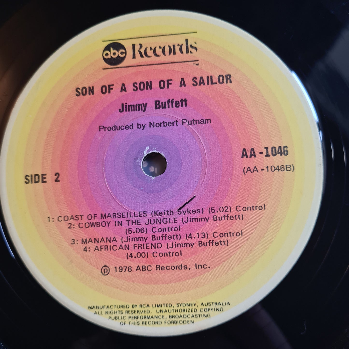 Jimmy Buffett – Son Of A Son Of A Sailor - 1978 - Vinyl Record LP - Sound Hound Records