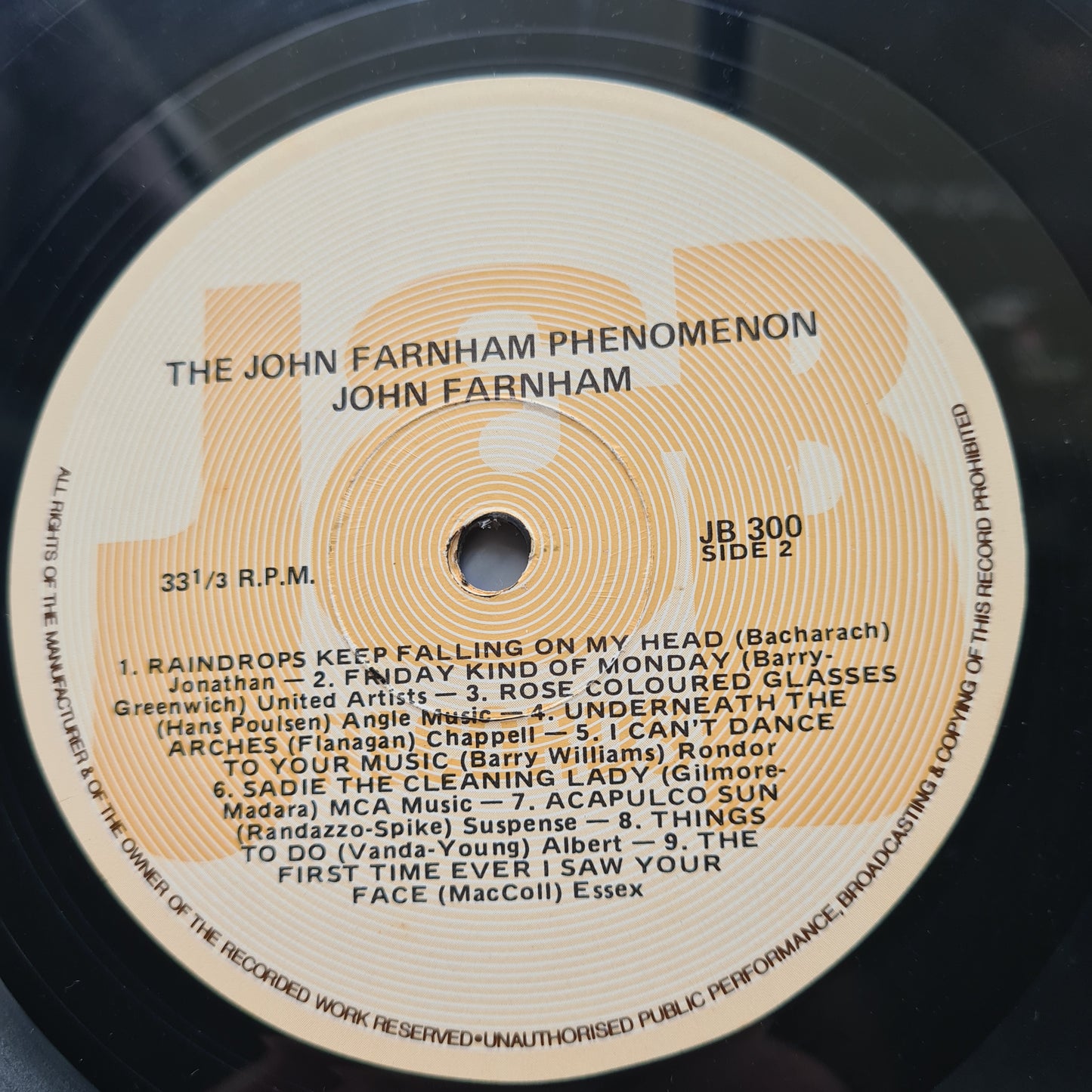 John Farnham – The John Farnham Phenomenon (18 Farnham Classics) - 1987 - Vinyl Record LP - Sound Hound Records