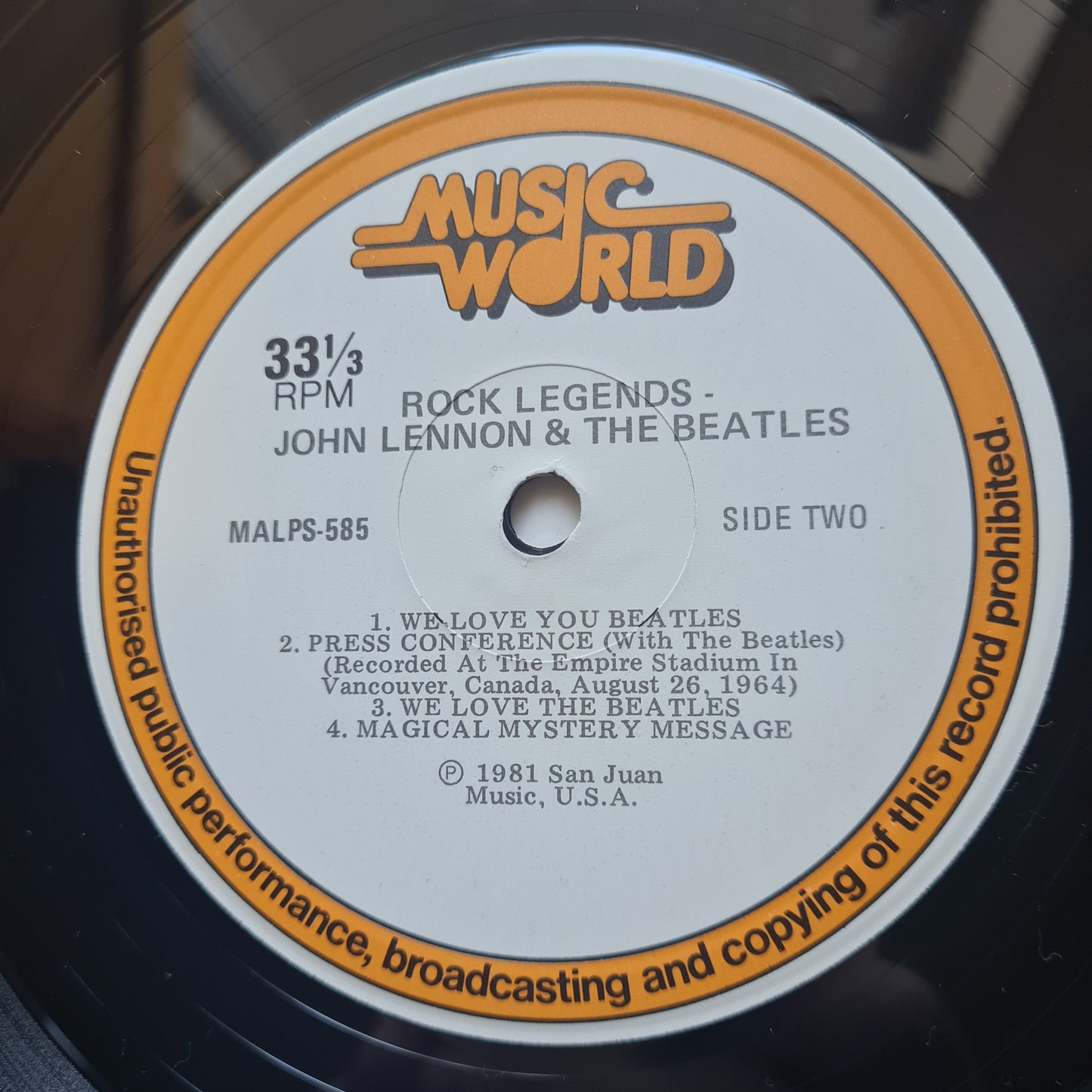 John Lennon & The Beatles – Previously Unreleased Interviews - 1983 New Zealand pressing - Vinyl Record LP - Sound Hound Records
