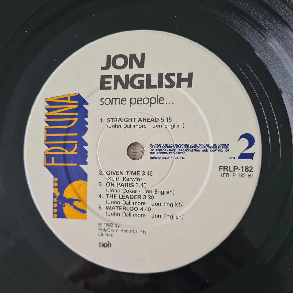 Jon English & The Foster Brothers – Some People... - 1983 - Vinyl Record LP - Sound Hound Records