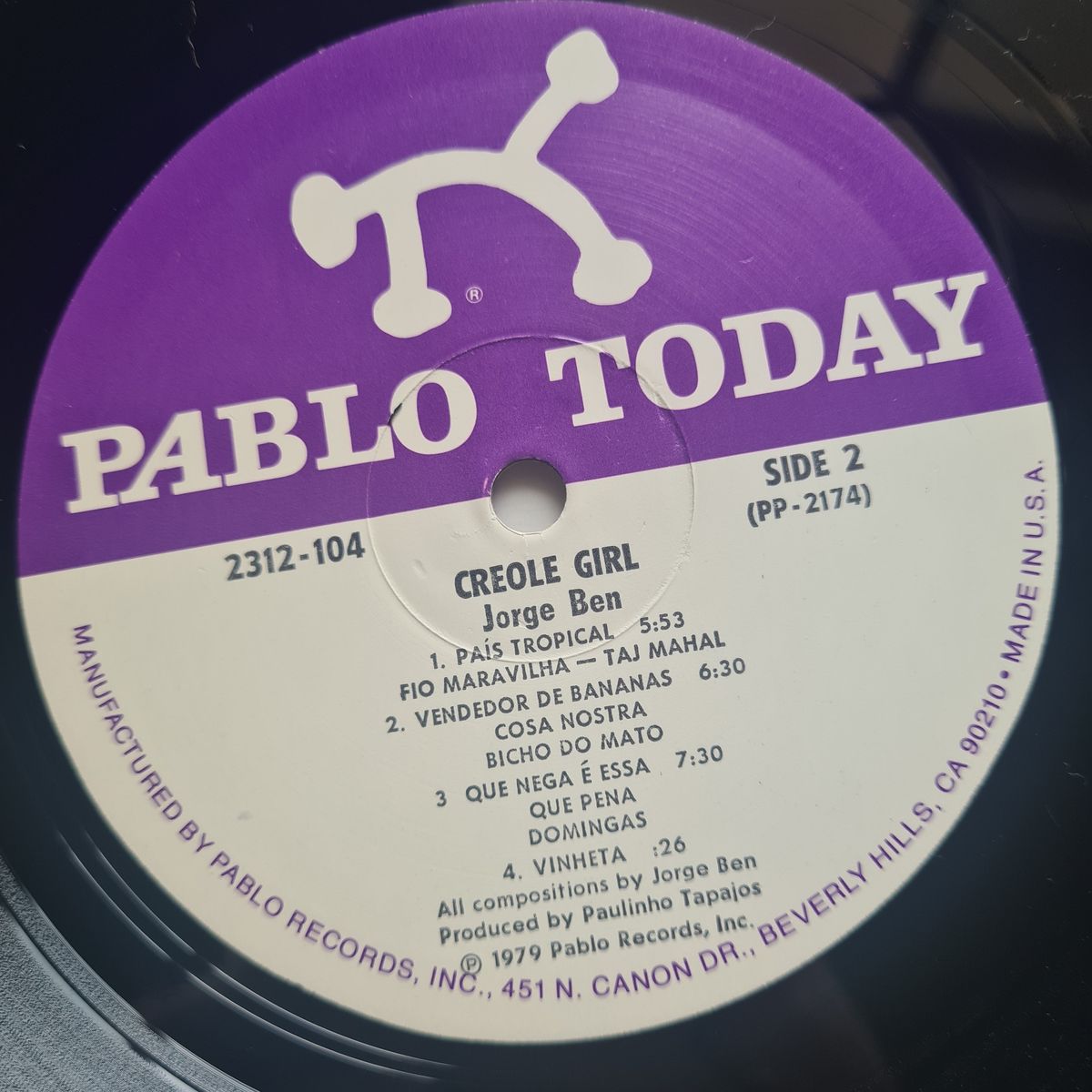 Jorge Ben – Creole Girl - 1973 (1976 USA Pressing) - Vinyl Record LP 🇧🇷