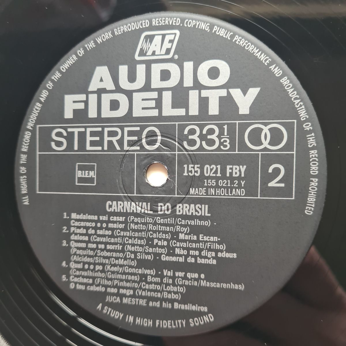 Juca Mestre And His Brasileiros – Carnaval Do Brasil - 1963 - Vinyl Record LP 🇧🇷