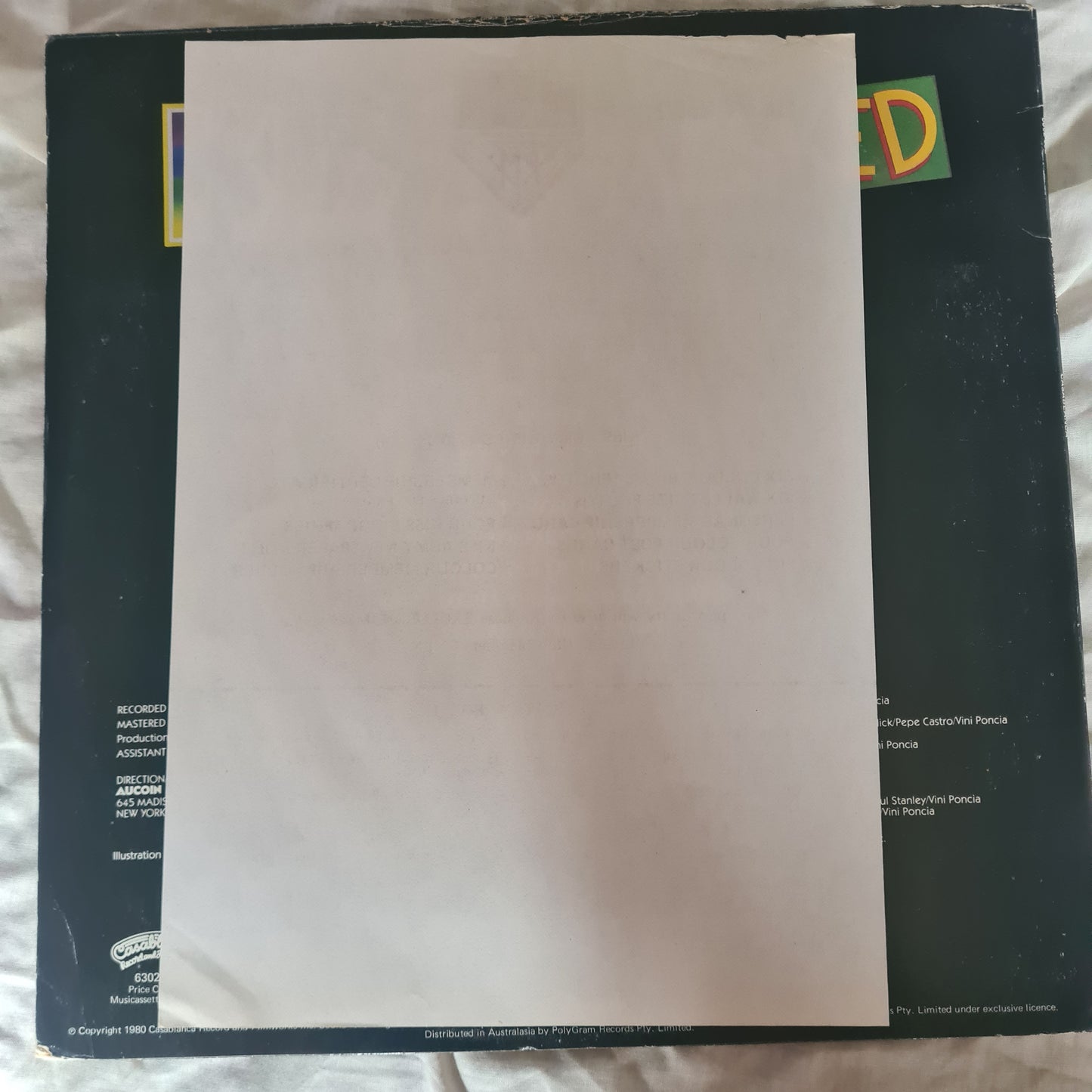 KISS - Unmasked - 1980 (Australian Pressing with Poster & KISS Army Form) - *RARE* Vinyl Record LP - Sound Hound Records
