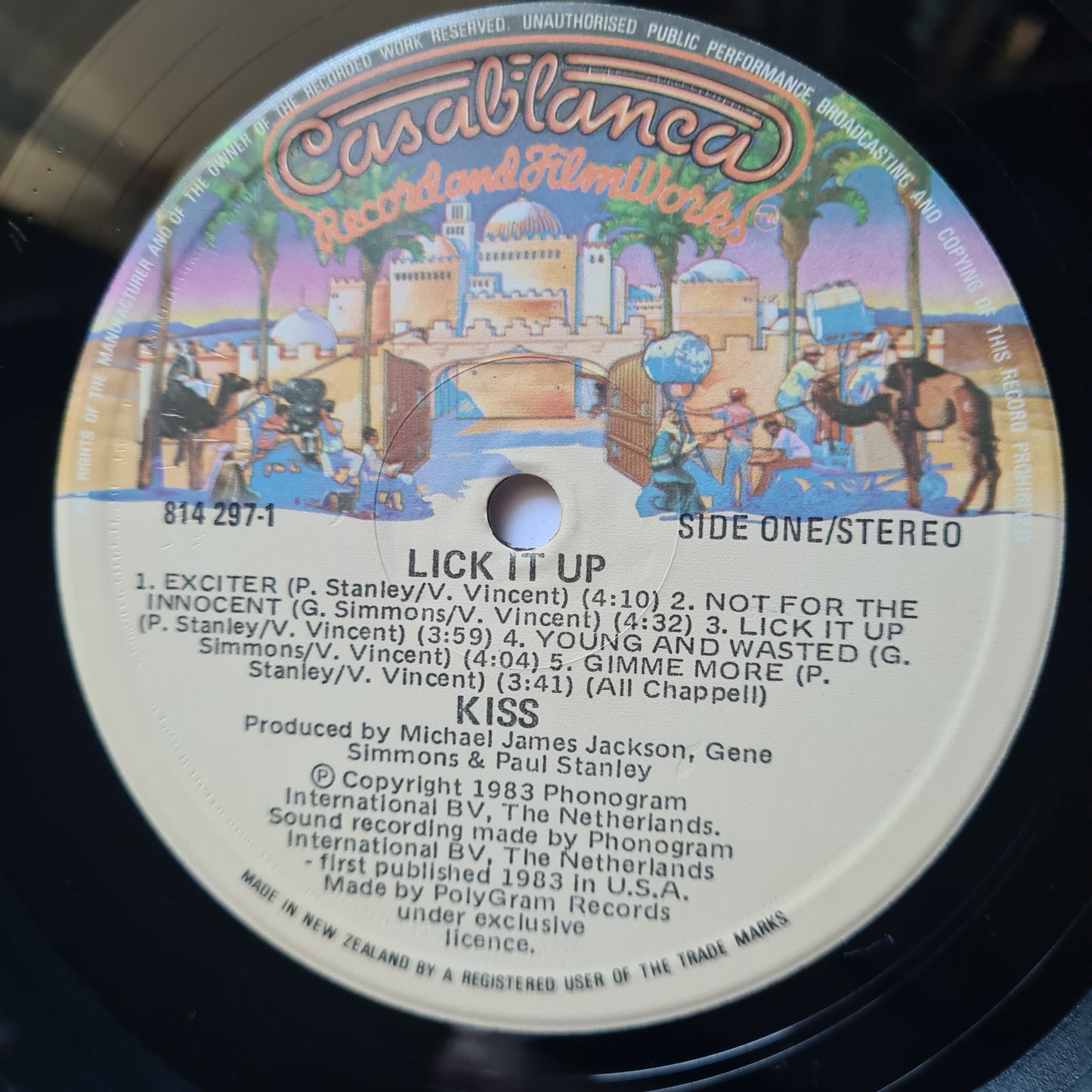 KISS – Lick It Up - 1983 Australasia pressing - Casablanca Label- Vinyl Record LP - Sound Hound Records
