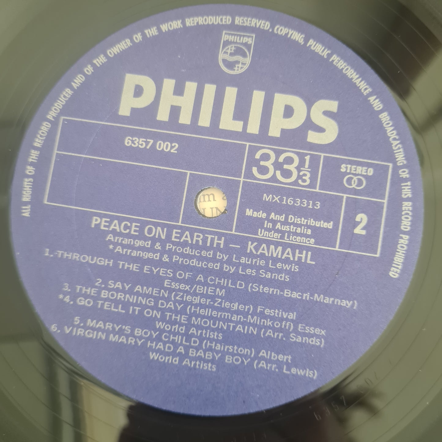 Kamahl – Peace On Earth (Xmas Album) - 1970 (1971 Australian reissue) - Vinyl Record LP - Sound Hound Records