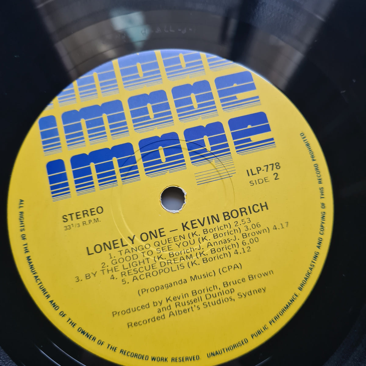 Kevin Borich – Lonely One - 1977 - Vinyl Record LP - Sound Hound Records