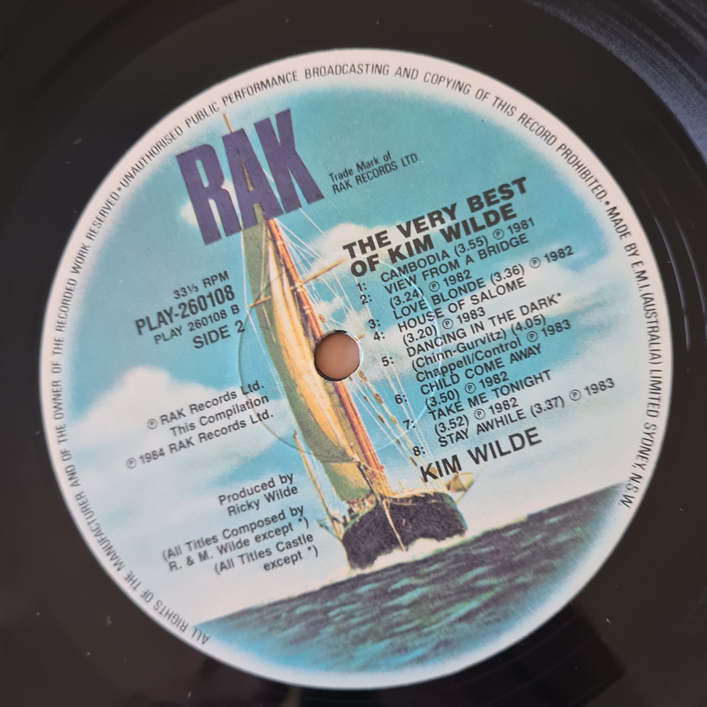 Kim Wilde – The Very Best Of Kim Wilde- 1984 - Vinyl Record LP (near mint) - Sound Hound Records