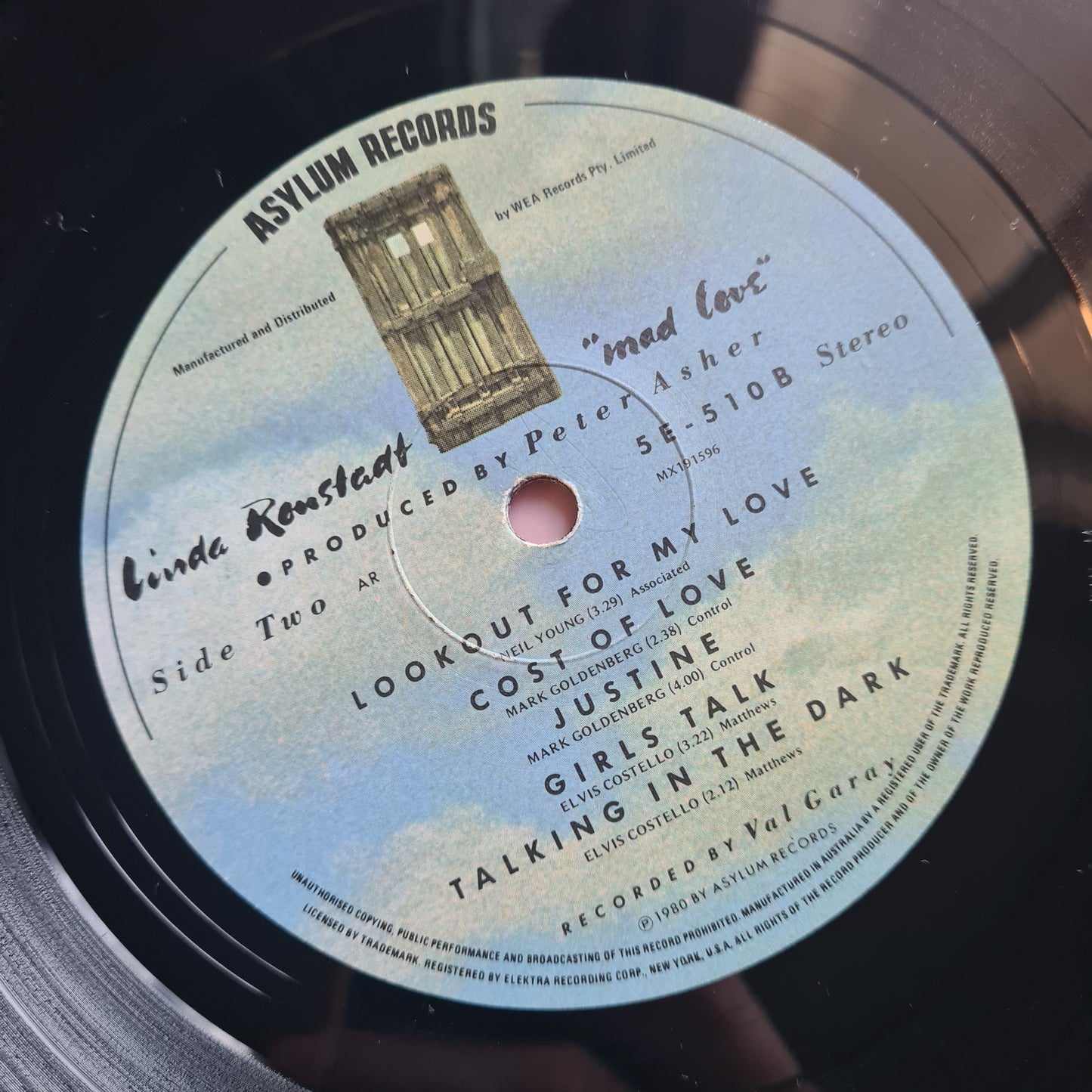 Linda Ronstadt – Mad Love - 1980 - Vinyl Record LP - Sound Hound Records