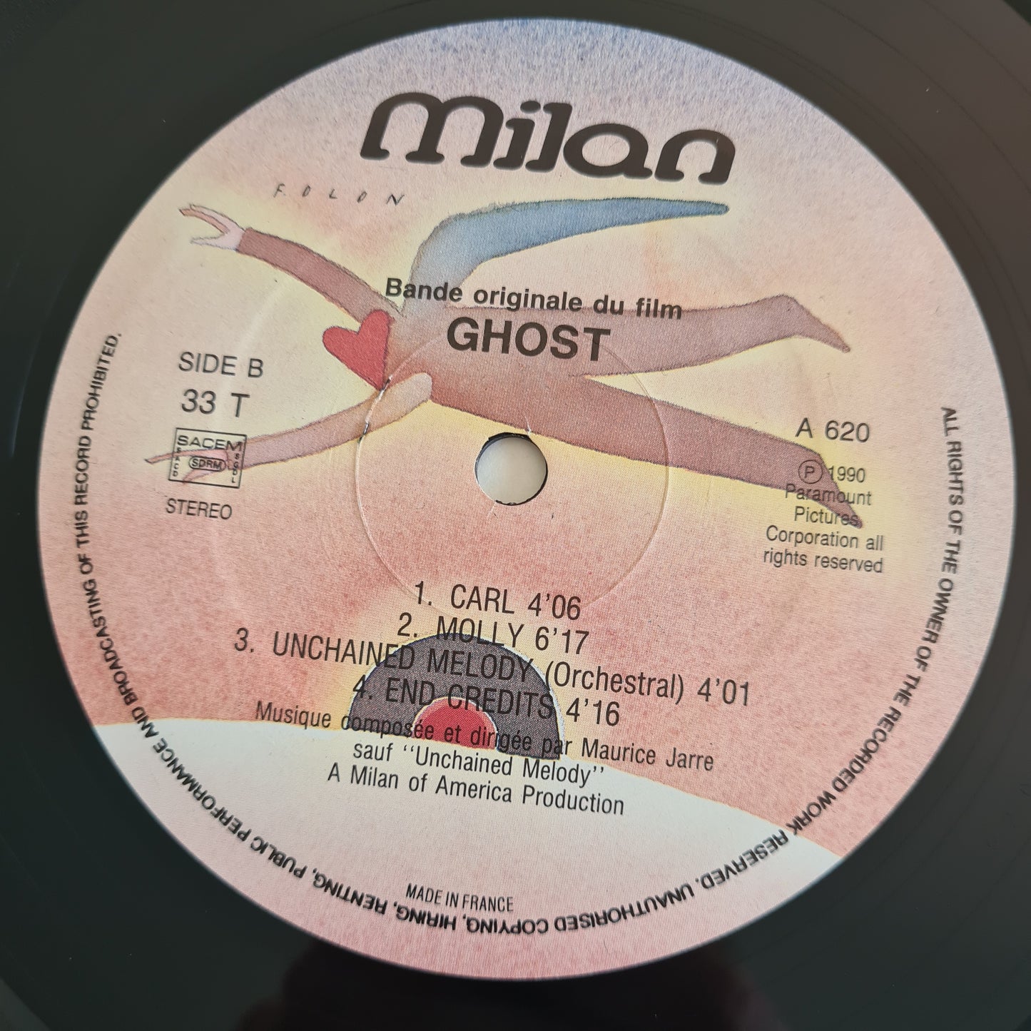 Maurice Jarre – Ghost (Original Motion Picture Soundtrack) - 1990 (French Pressing) - Vinyl Record LP - Sound Hound Records