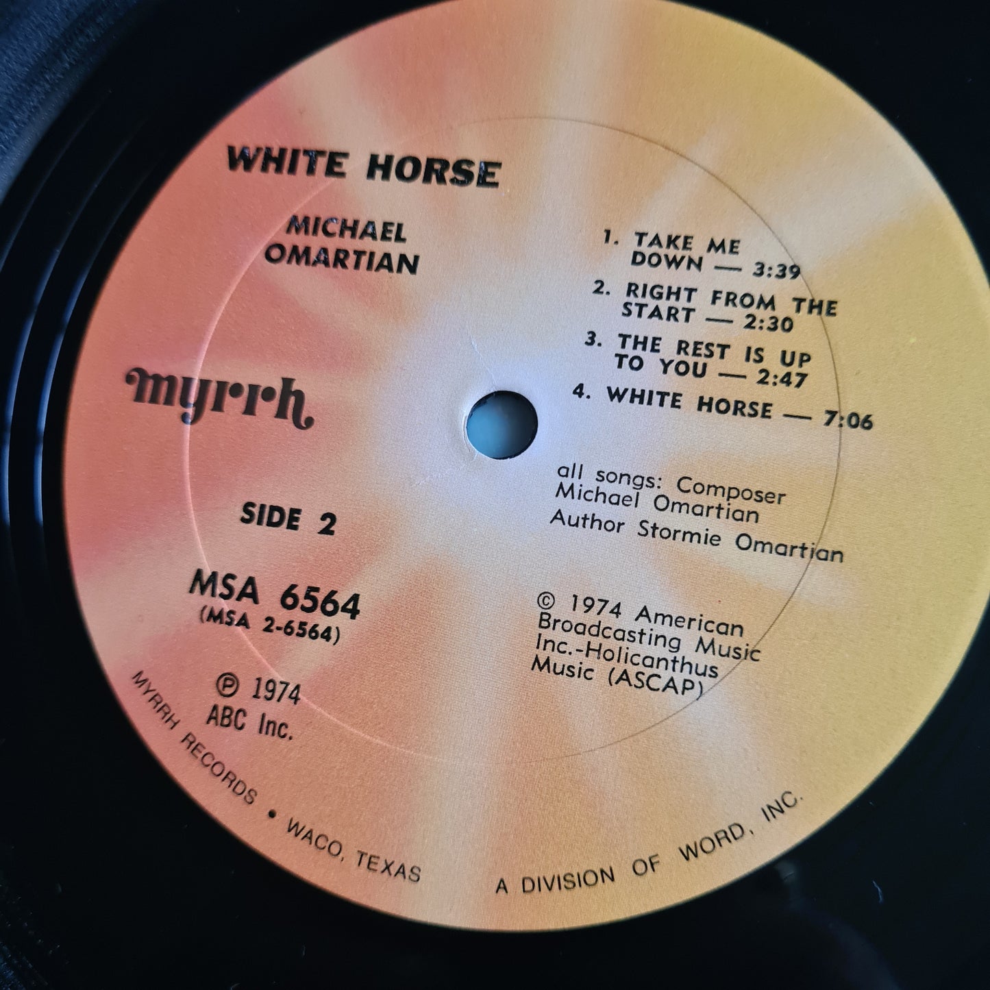 Michael Omartian – White Horse- 1974 (1976 USA Pressing) - Vinyl Record LP - Sound Hound Records