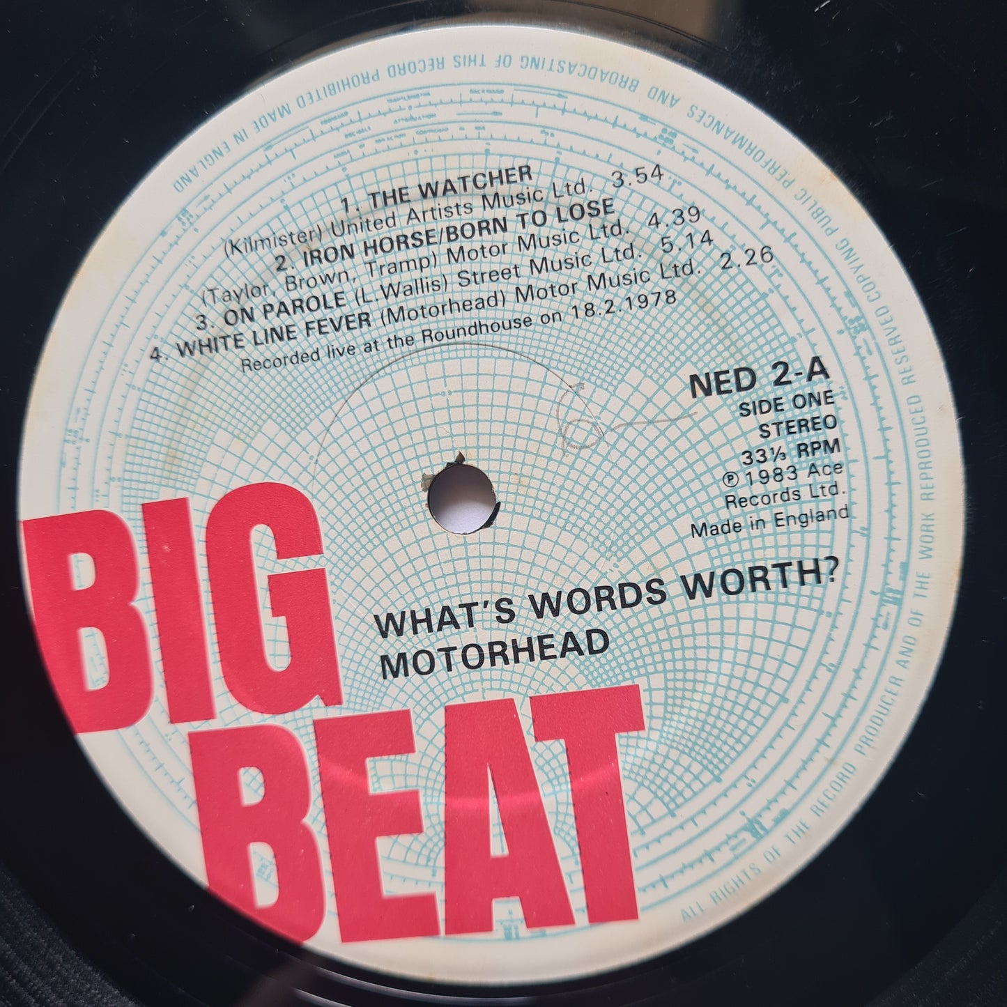 Motörhead – What's Words Worth? (Recorded Live 1978) - 1983 UK Press - Vinyl Record LP - Sound Hound Records