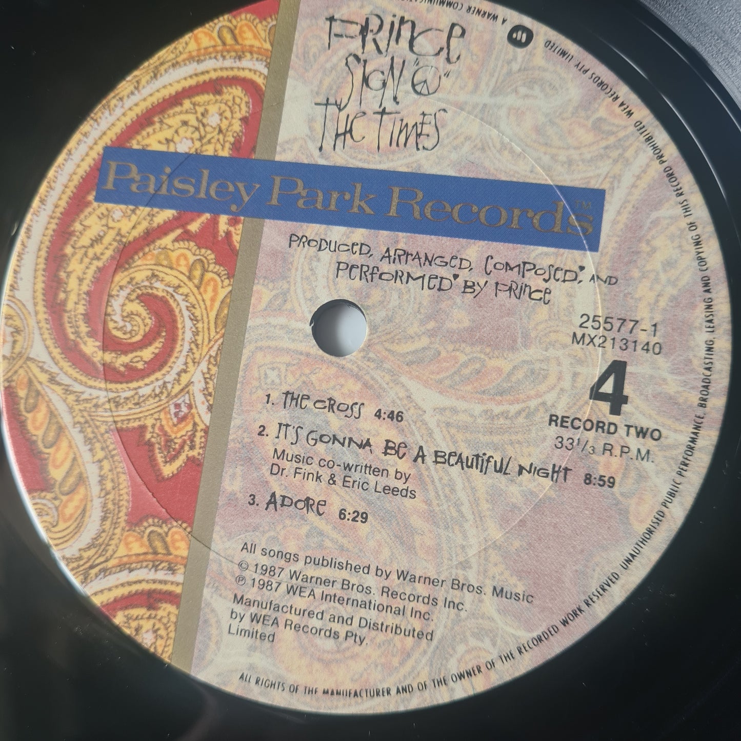 Prince – Sign "O" The Times - 1987 - Vinyl Record 2LP *NO COVER: RECORDS & INNER SLEEVES ONLY* - Sound Hound Records