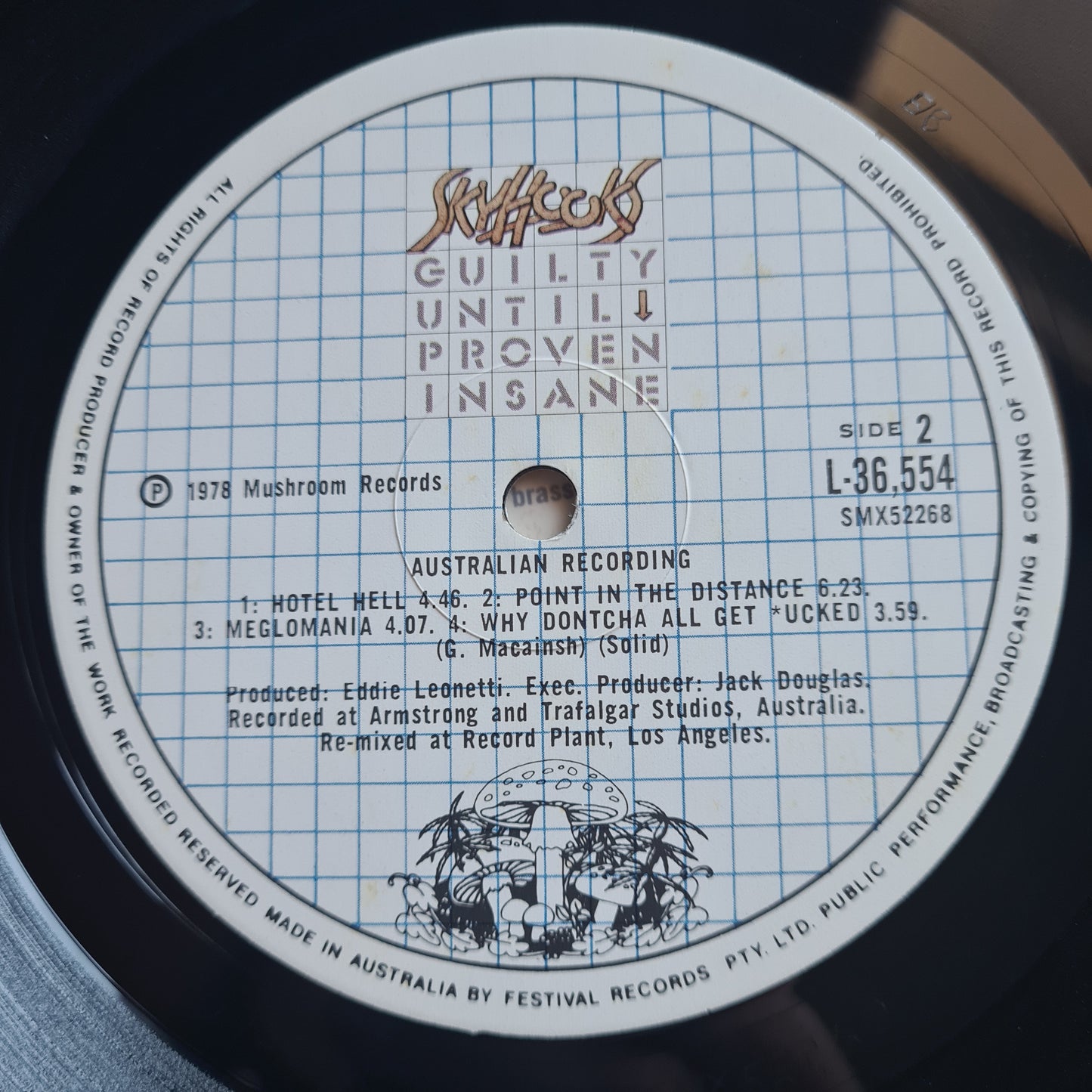 Skyhooks – Guilty Until Proven Insane - 1978 - Vinyl Record LP - Sound Hound Records
