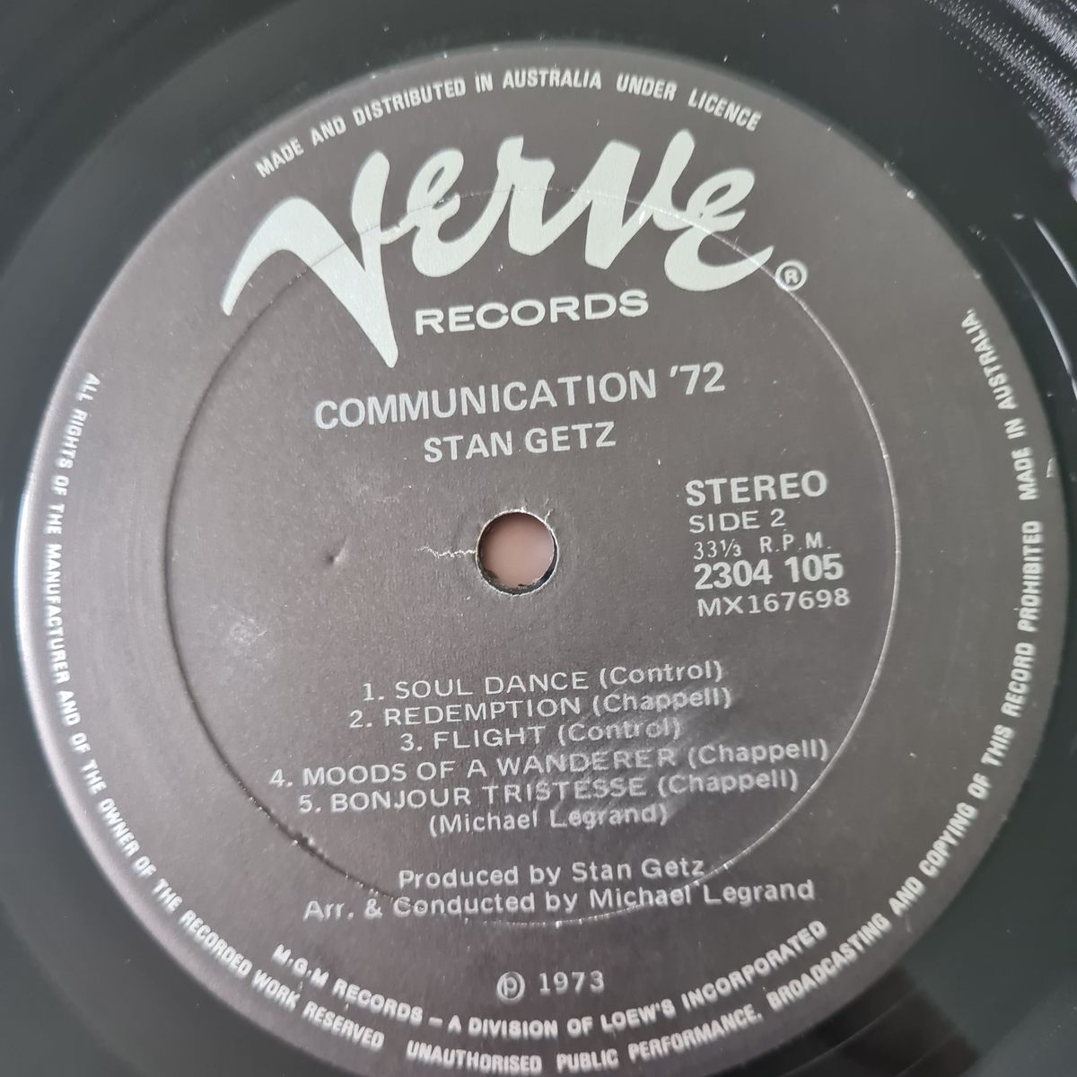 Stan Getz - Communication '72 - 1973 - Vinyl Record LP