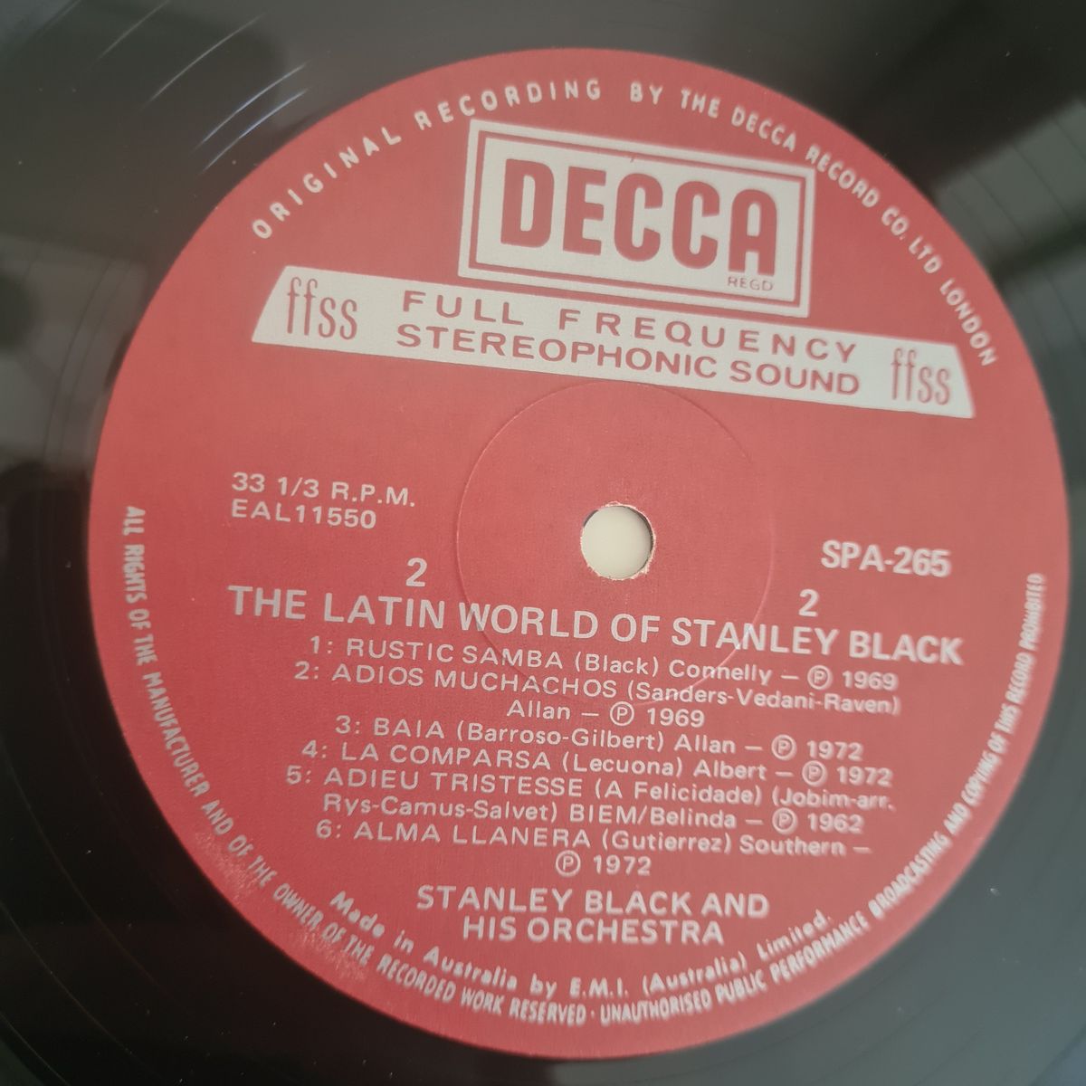 Stanley Black – The Latin World Of Stanley Black - 1972 - Vinyl Record LP