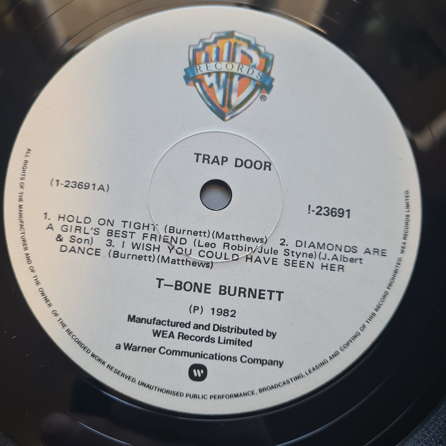 T-Bone Burnett – Trap Door - 1982 - Vinyl Record LP (near mint) - Sound Hound Records