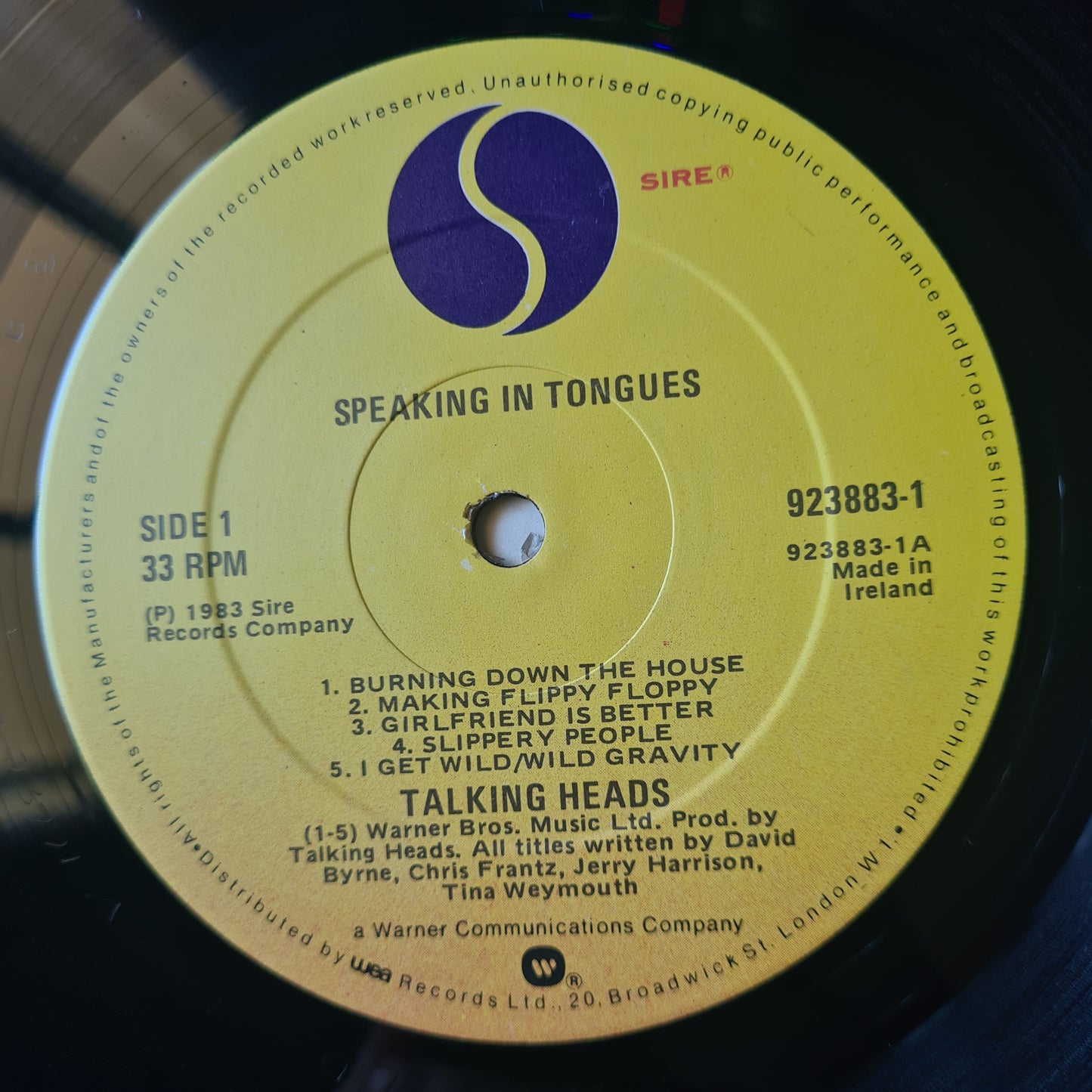Talking Heads – Speaking In Tongues - 1983 (Irish Pressing) - Vinyl Record LP (EX) - Sound Hound Records